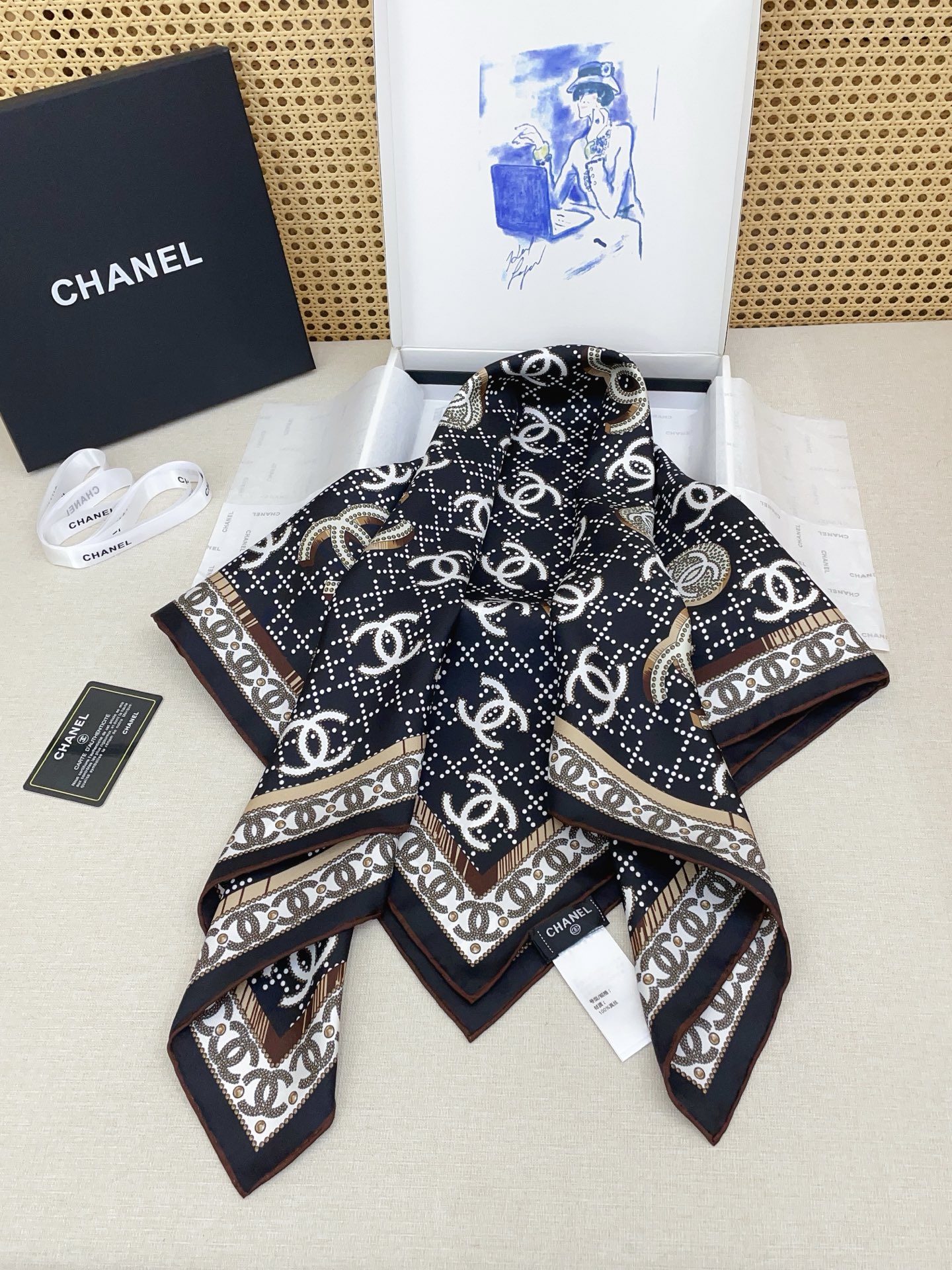 🆕 ✨✨【18姆米 双面同色】新款小香‼️美翻了[流泪]最新御用殿堂级极品‼️经典元素图案设计风格❗️美丽至极 真的 上