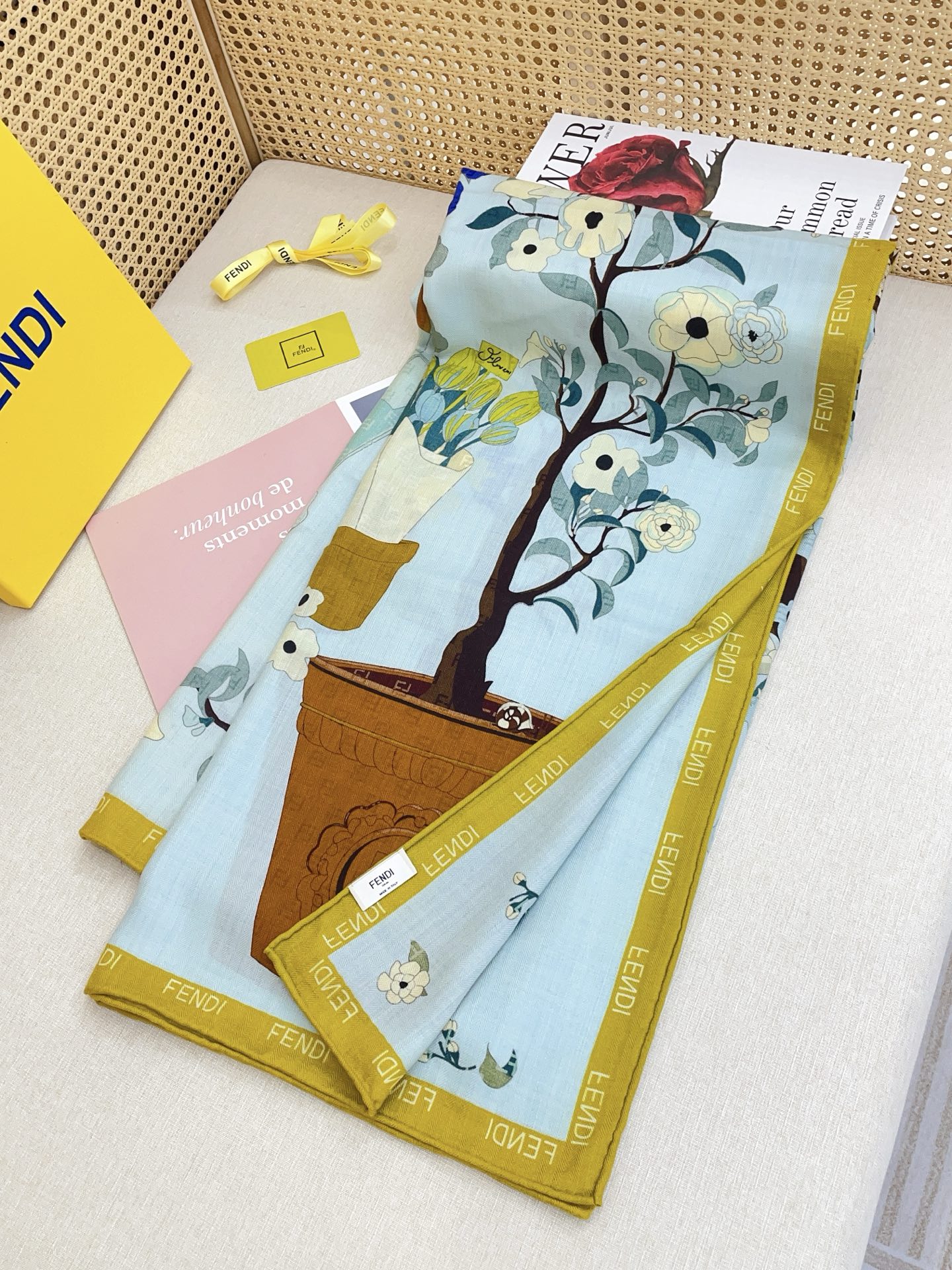 ✨✨【双面同色 丝毛款】Fendi最新的专柜主打款🧣羊绒大方巾💟 度假及日常都非常好搭配的款😍订单私流 