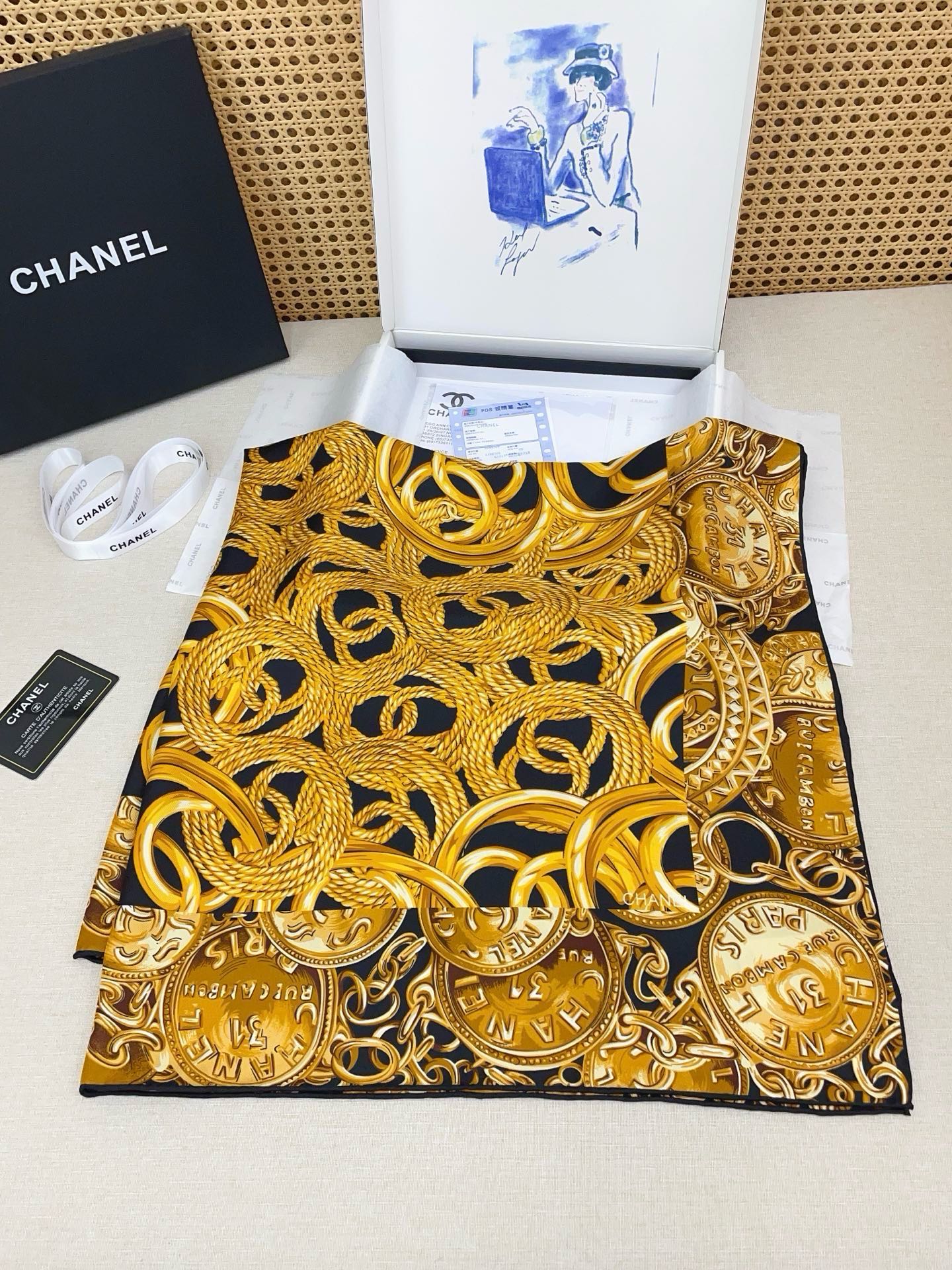 ✨✨【18姆米 双面同色】新款小香‼️美翻了[流泪]最新御用殿堂级极品‼️经典元素图案设计风格❗️美丽至