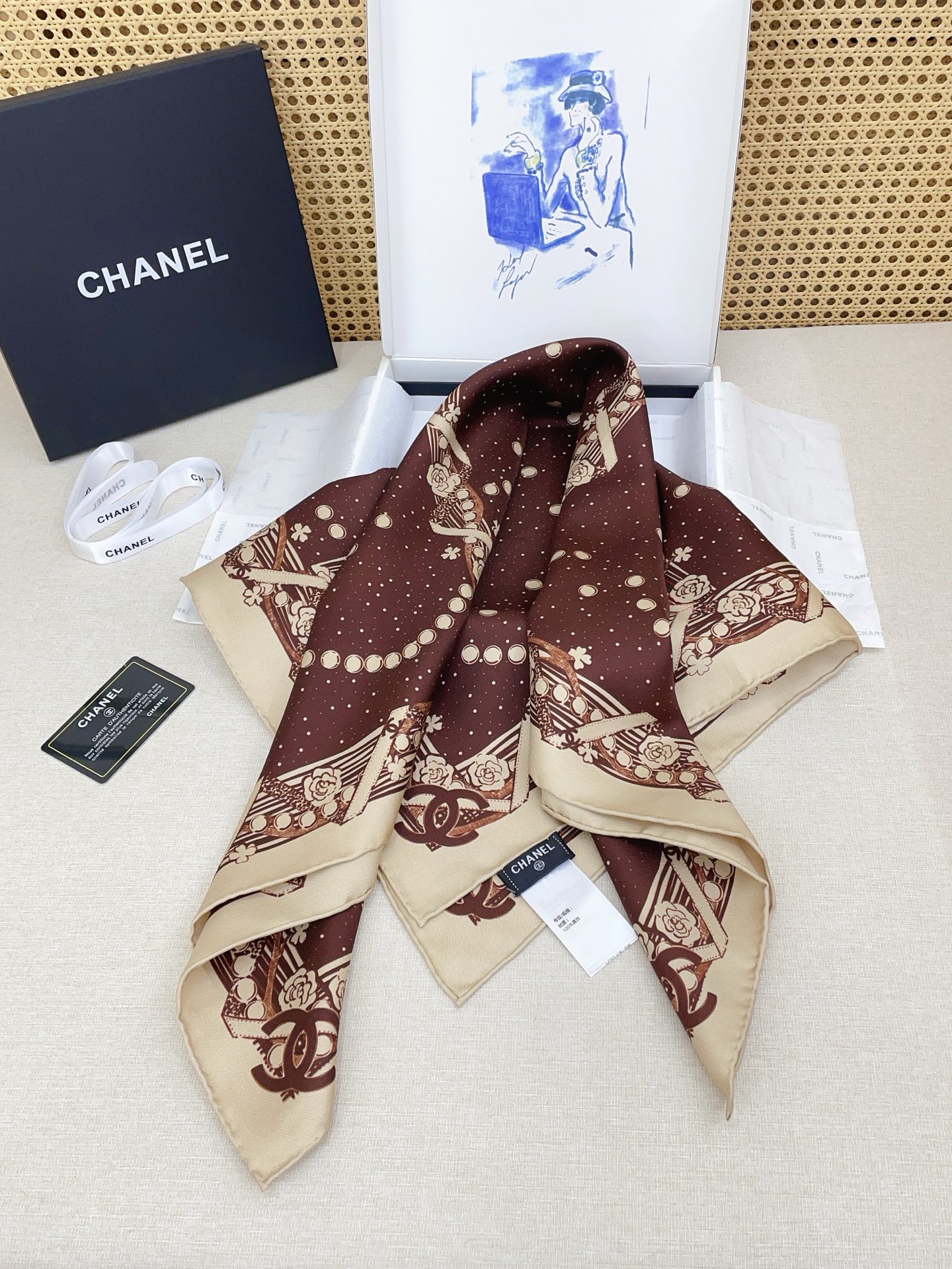 ✨✨【18姆米 双面同色】新款小香‼️美翻了[流泪]最新御用殿堂级极品‼️经典元素图案设计风格❗️美丽至