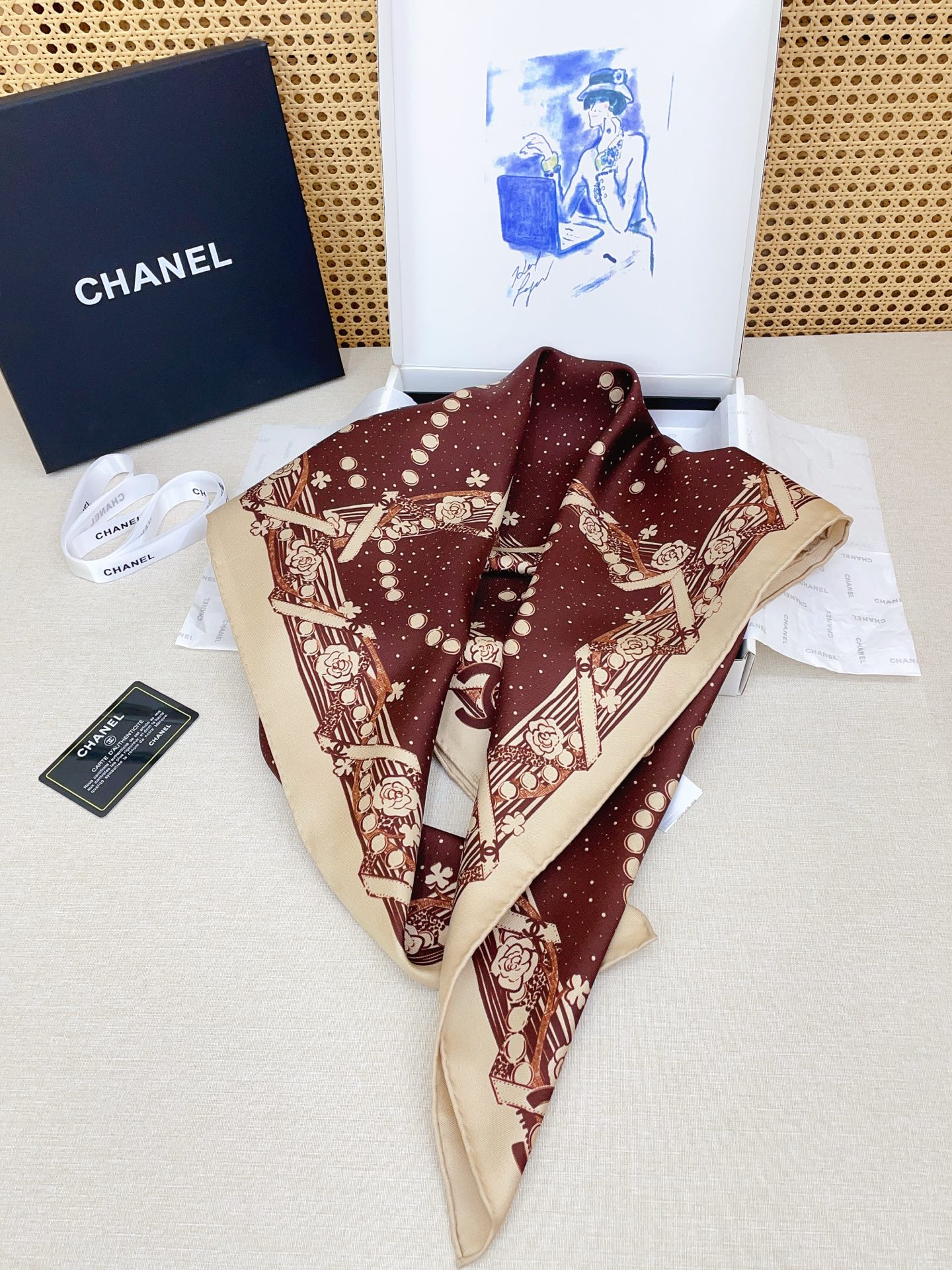 ✨✨【18姆米 双面同色】新款小香‼️美翻了[流泪]最新御用殿堂级极品‼️经典元素图案设计风格❗️美丽至