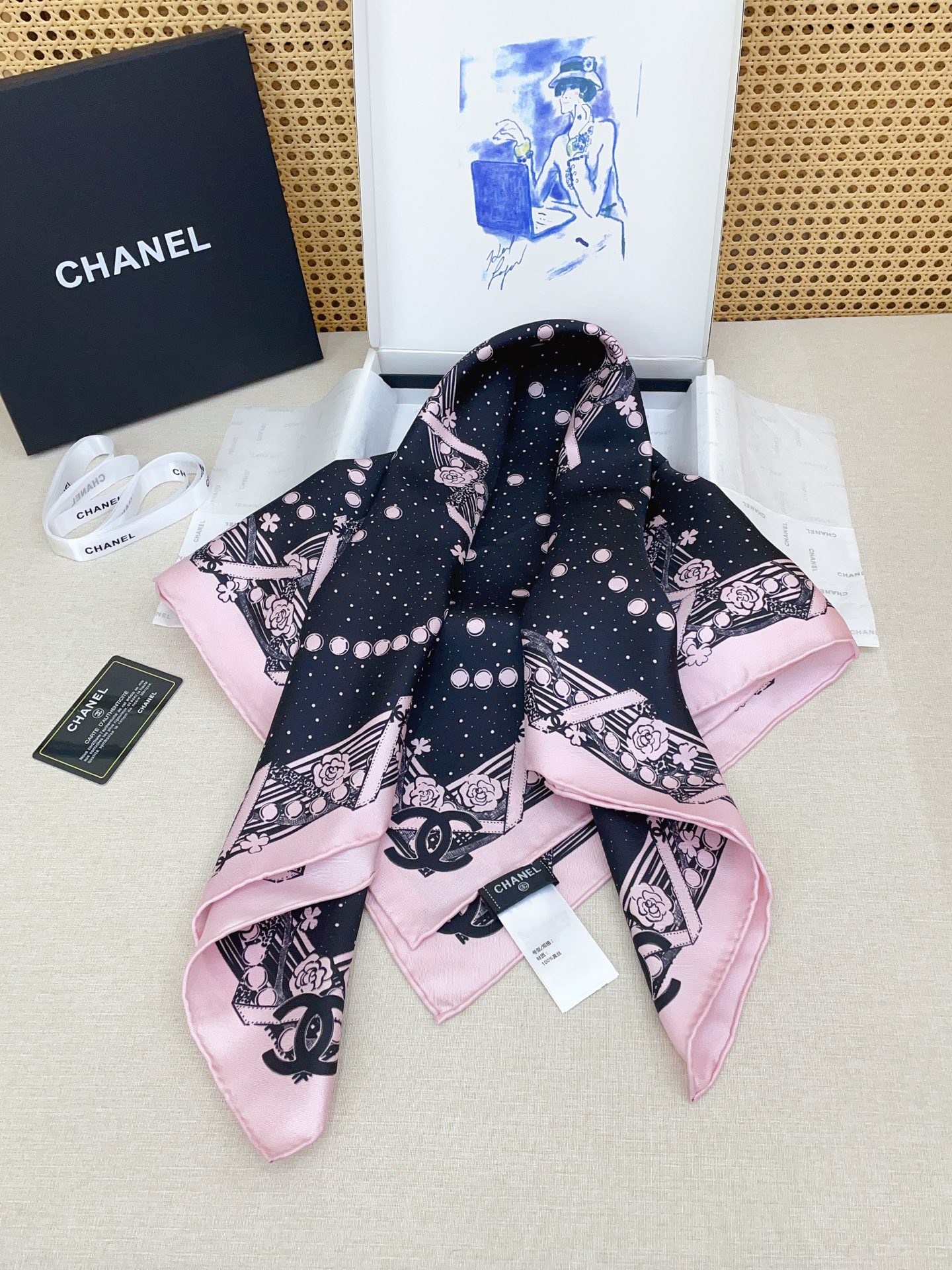 ✨✨【18姆米 双面同色】新款小香‼️美翻了[流泪]最新御用殿堂级极品‼️经典元素图案设计风格❗️美丽至
