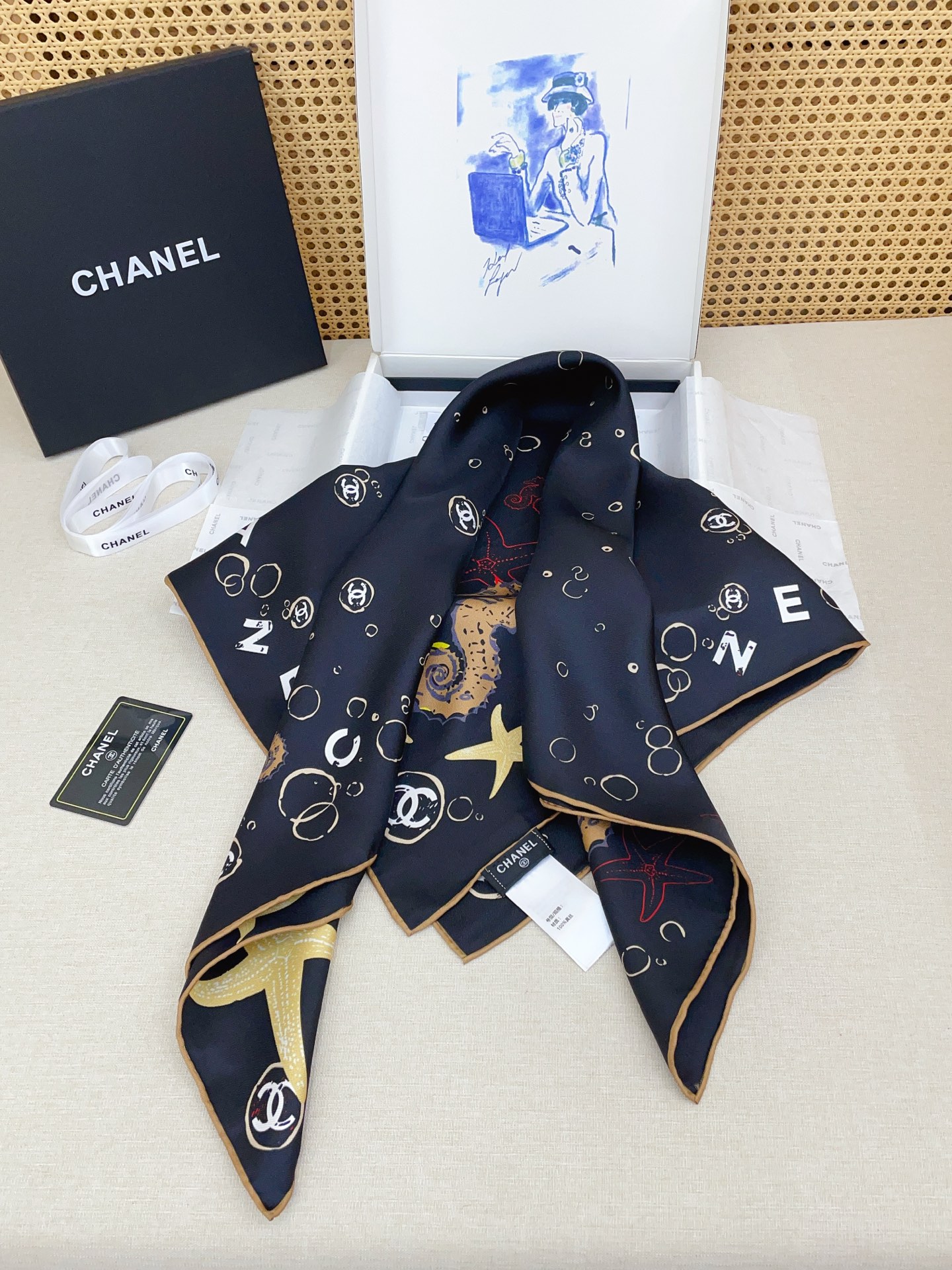 ✨✨【18姆米 双面同色】新款小香‼️美翻了[流泪]最新御用殿堂级极品‼️经典元素图案设计风格❗️美丽至