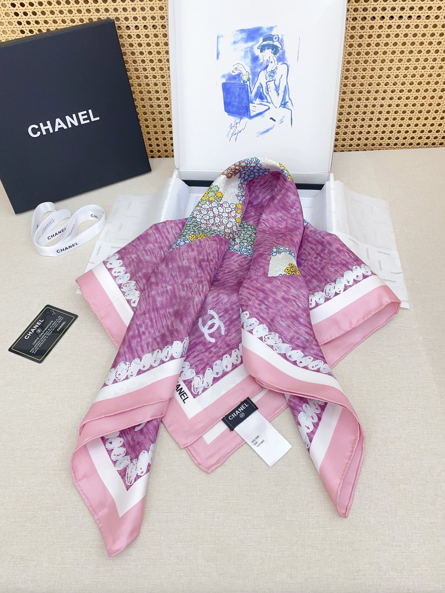 ✨✨【18姆米 双面同色】新款小香‼️美翻了[流泪]最新御用殿堂级极品‼️经典元素图案设计风格❗️美丽至