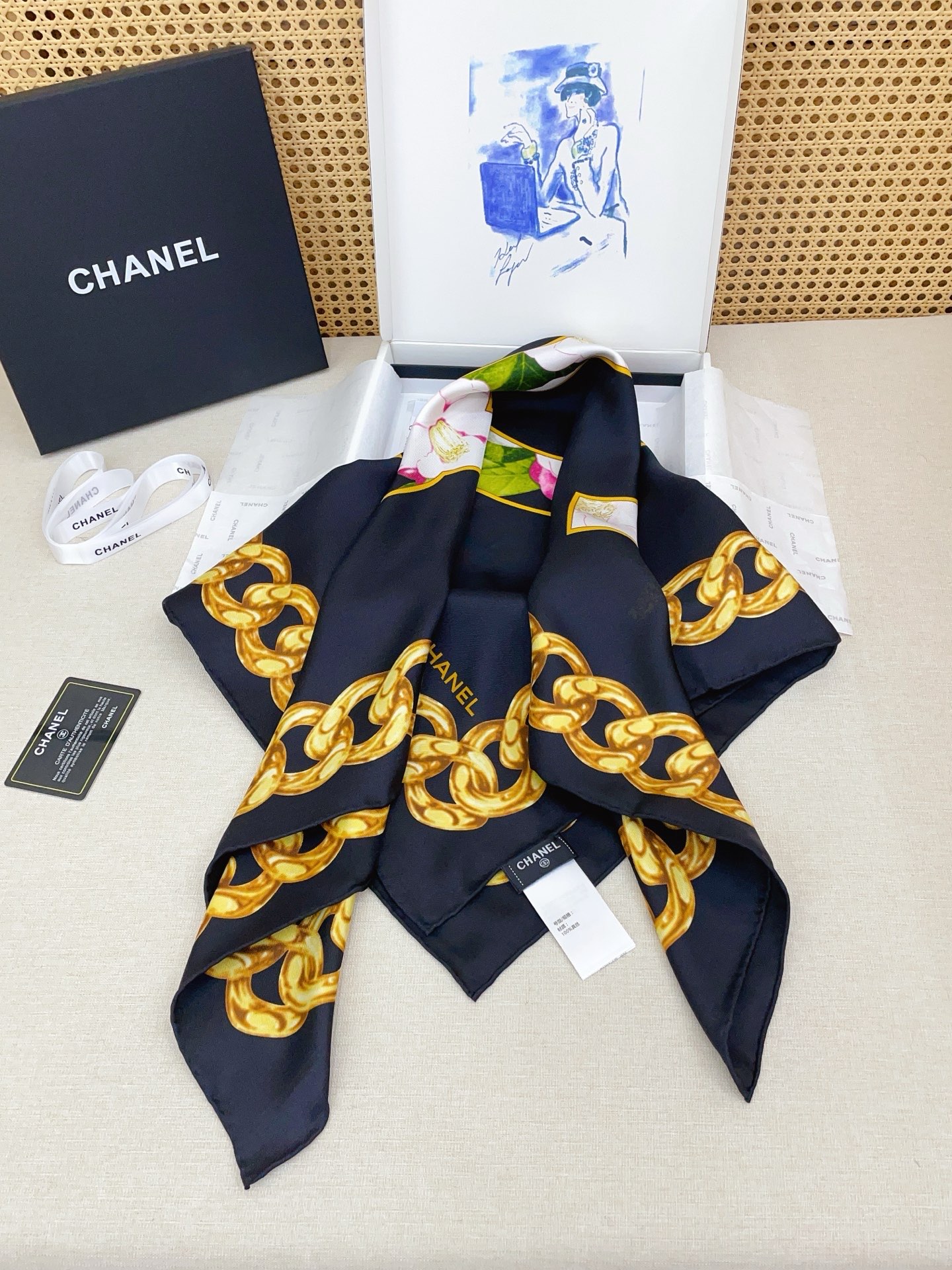 ✨✨【18姆米 双面同色】新款小香‼️美翻了[流泪]最新御用殿堂级极品‼️经典元素图案设计风格❗️美丽至