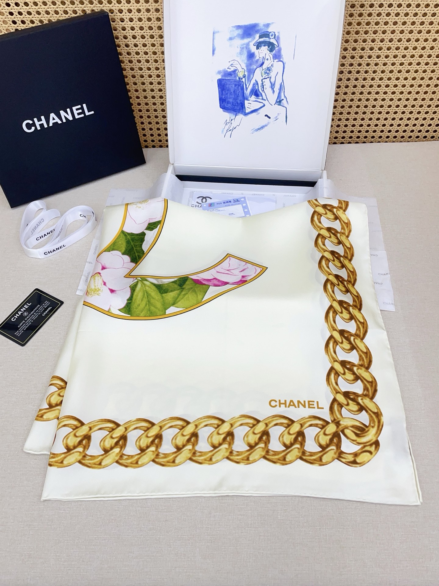 ✨✨【18姆米 双面同色】新款小香‼️美翻了[流泪]最新御用殿堂级极品‼️经典元素图案设计风格❗️美丽至