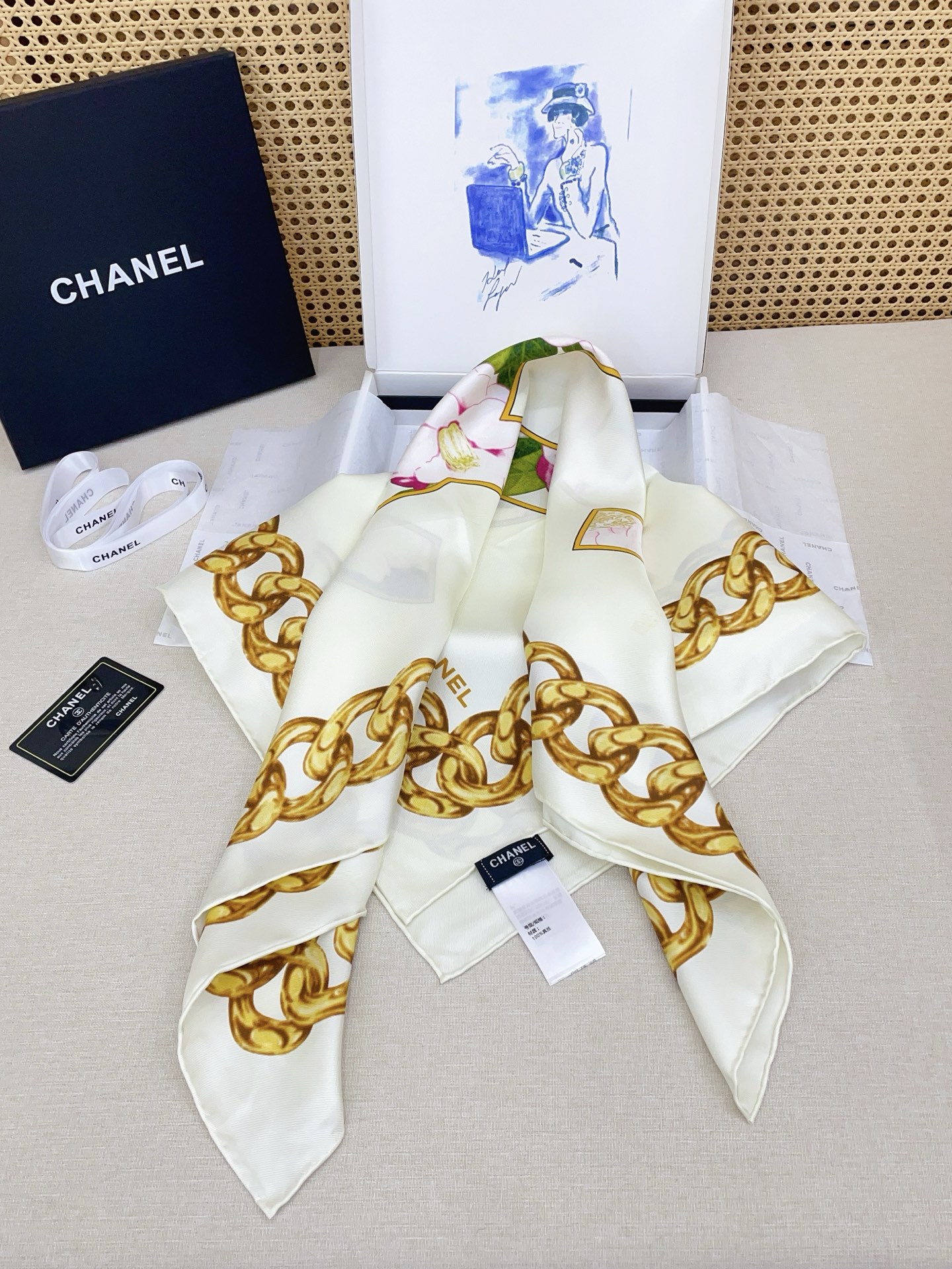 ✨✨【18姆米 双面同色】新款小香‼️美翻了[流泪]最新御用殿堂级极品‼️经典元素图案设计风格❗️美丽至