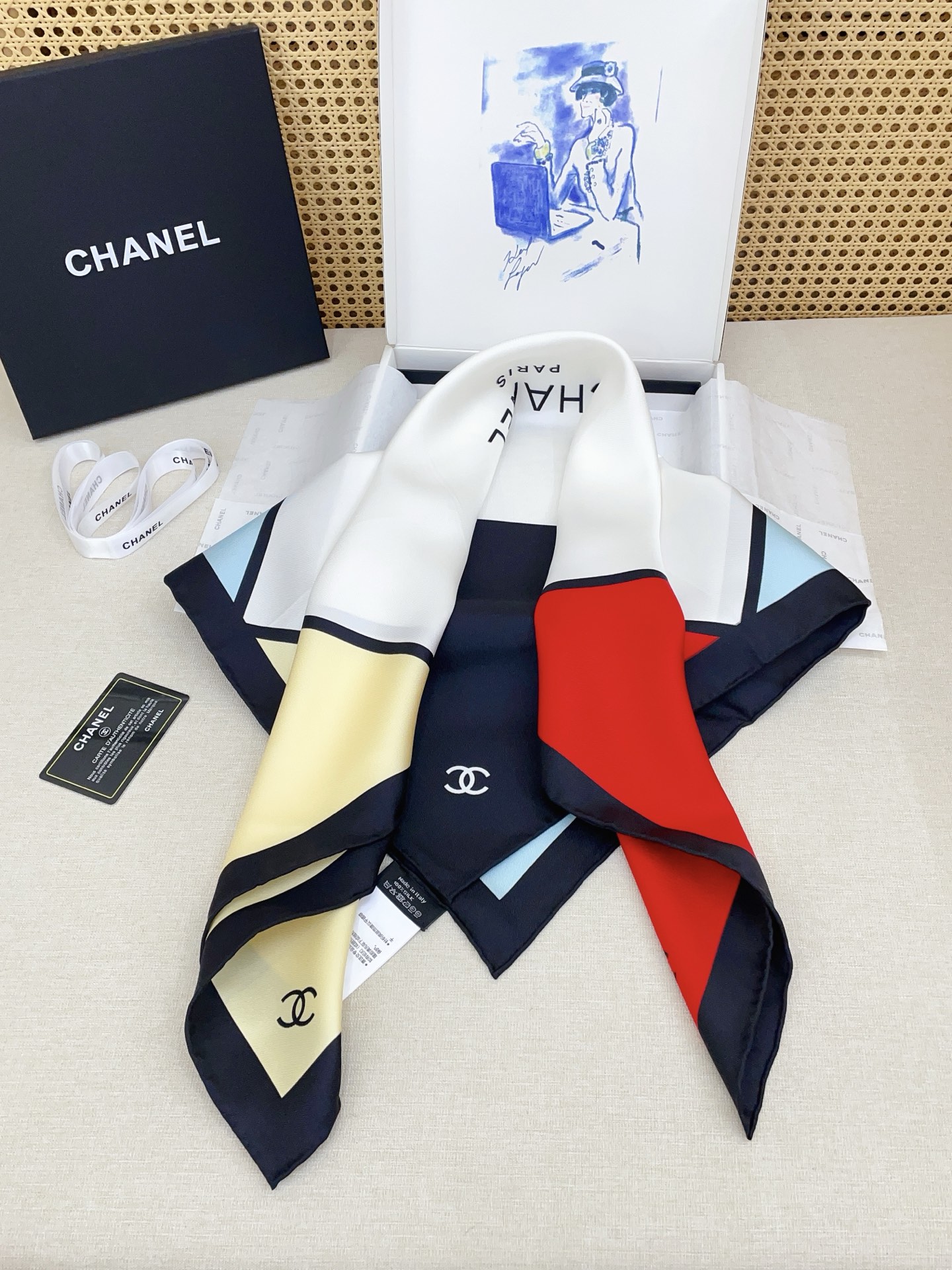 ✨✨【18姆米 双面同色】新款小香‼️美翻了[流泪]最新御用殿堂级极品‼️经典元素图案设计风格❗️美丽至