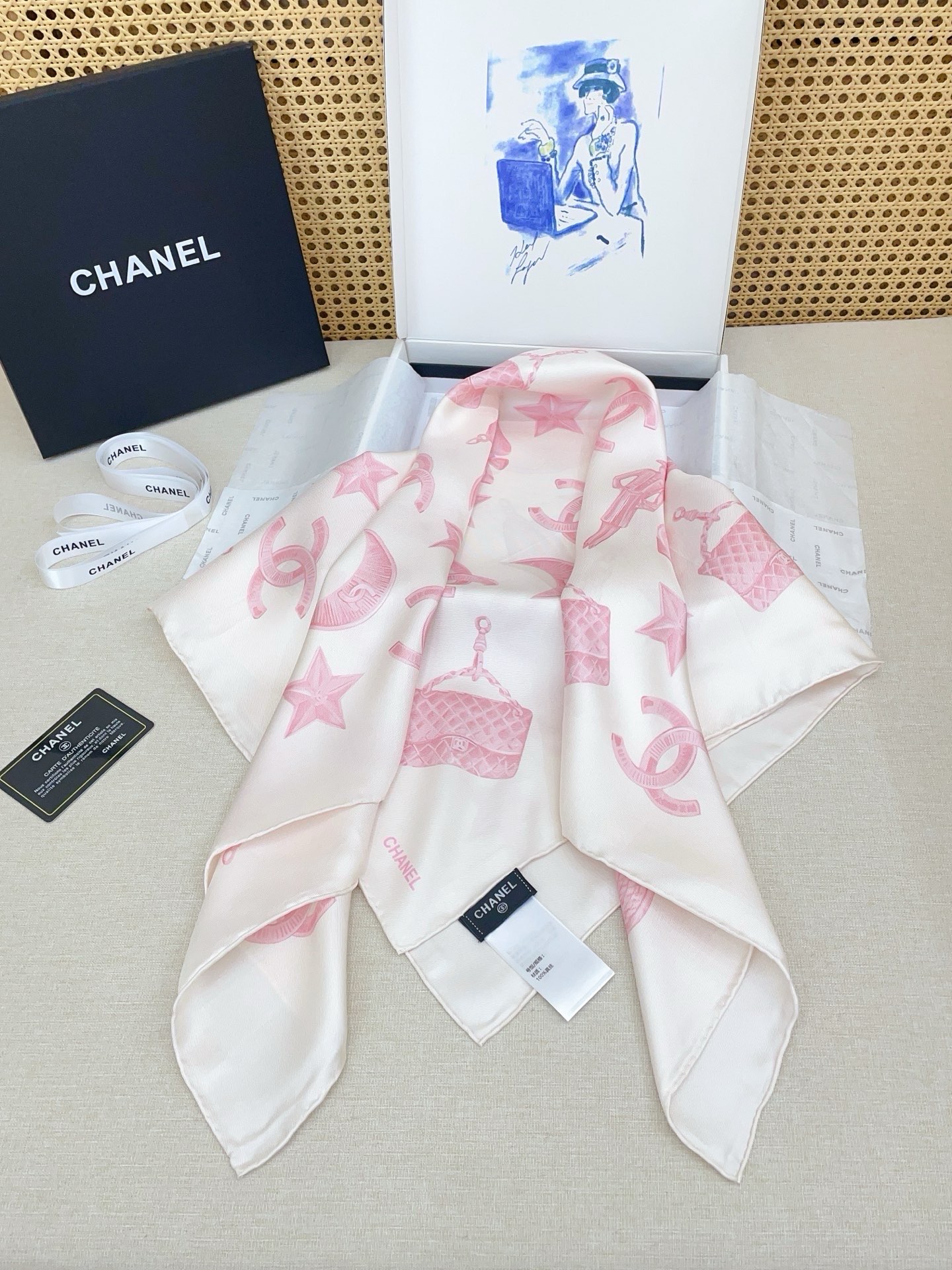 ✨✨【18姆米 双面同色】新款小香‼️美翻了[流泪]最新御用殿堂级极品‼️经典元素图案设计风格❗️美丽至