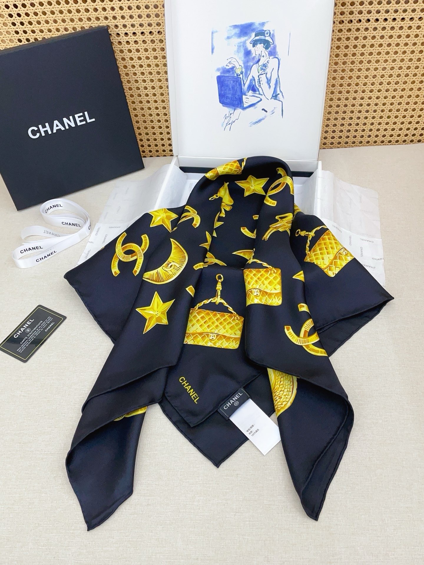 ✨✨【18姆米 双面同色】新款小香‼️美翻了[流泪]最新御用殿堂级极品‼️经典元素图案设计风格❗️美丽至