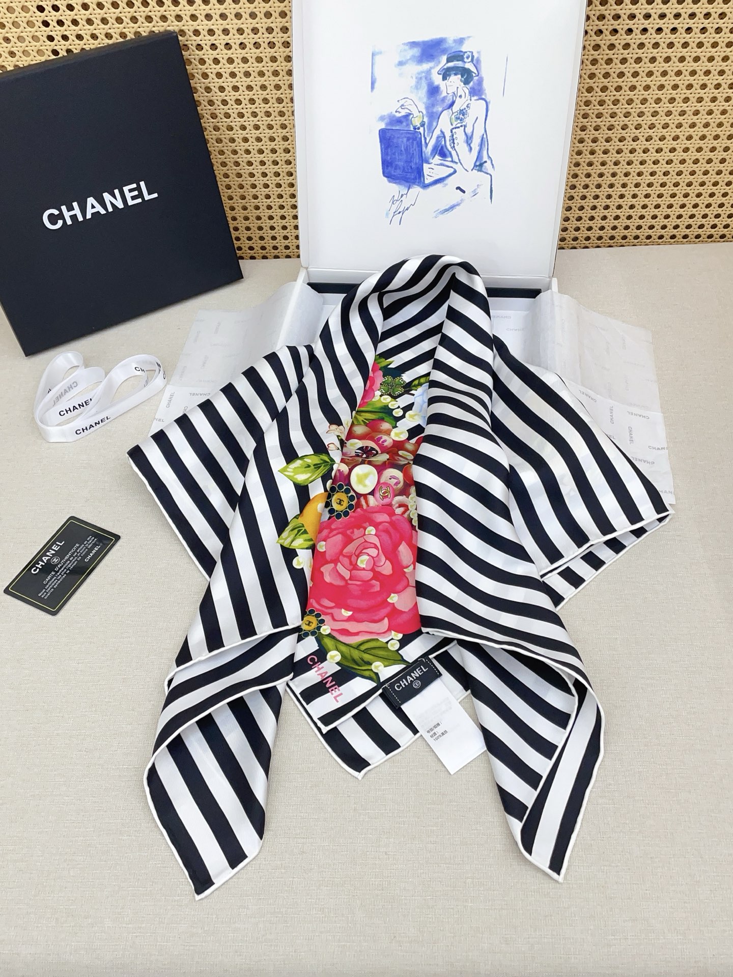 ✨✨【18姆米 双面同色】新款小香‼️美翻了[流泪]最新御用殿堂级极品‼️经典元素图案设计风格❗️美丽至