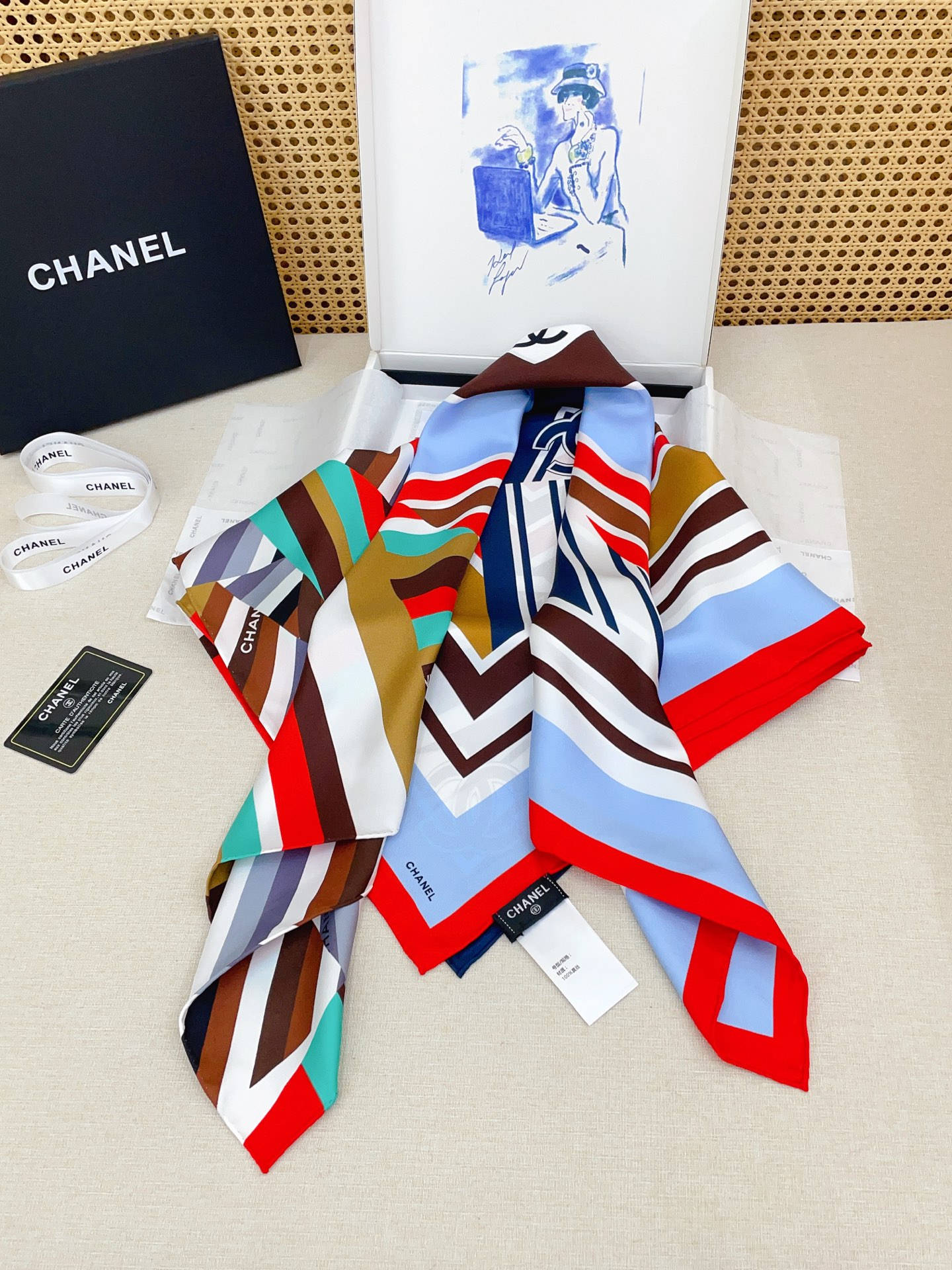 ✨✨【18姆米 双面同色】新款小香‼️美翻了[流泪]最新御用殿堂级极品‼️经典元素图案设计风格❗️美丽至