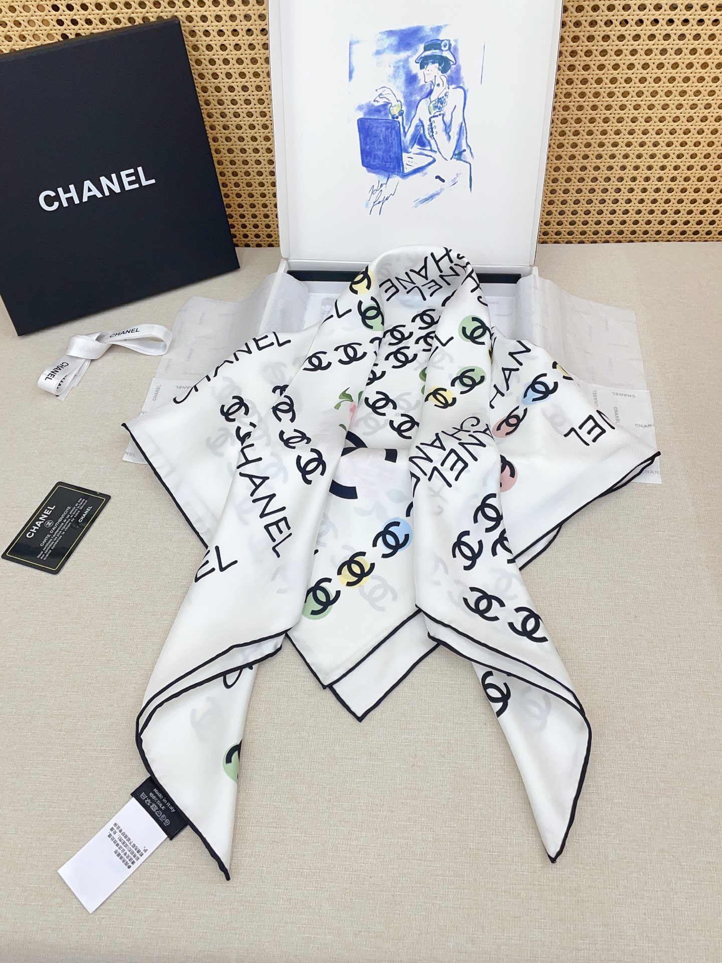 ✨✨【18姆米 双面同色】新款小香‼️美翻了[流泪]最新御用殿堂级极品‼️经典元素图案设计风格❗️美丽至