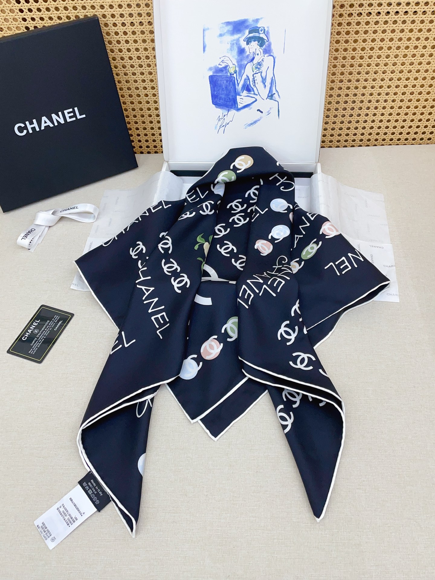 ✨✨【18姆米 双面同色】新款小香‼️美翻了[流泪]最新御用殿堂级极品‼️经典元素图案设计风格❗️美丽至