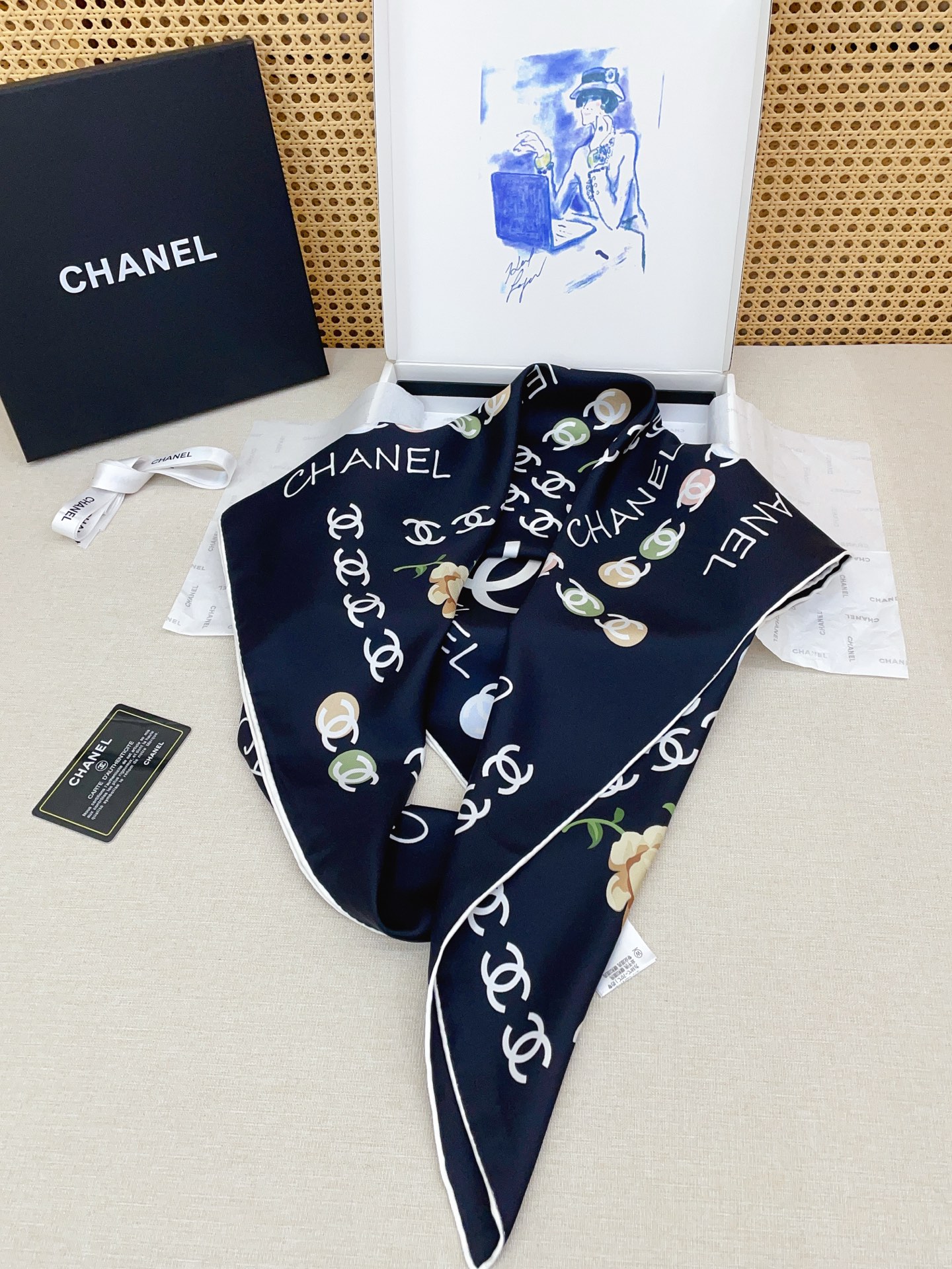 ✨✨【18姆米 双面同色】新款小香‼️美翻了[流泪]最新御用殿堂级极品‼️经典元素图案设计风格❗️美丽至