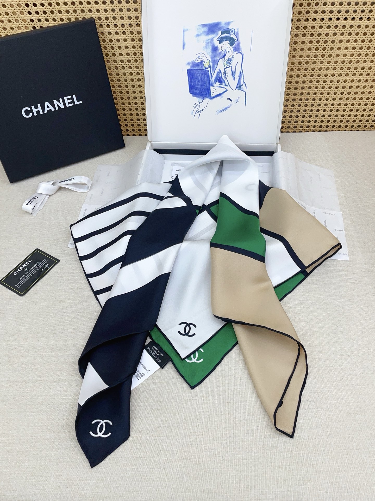 ✨✨【18姆米 双面同色】新款小香‼️美翻了[流泪]最新御用殿堂级极品‼️经典元素图案设计风格❗️美丽至