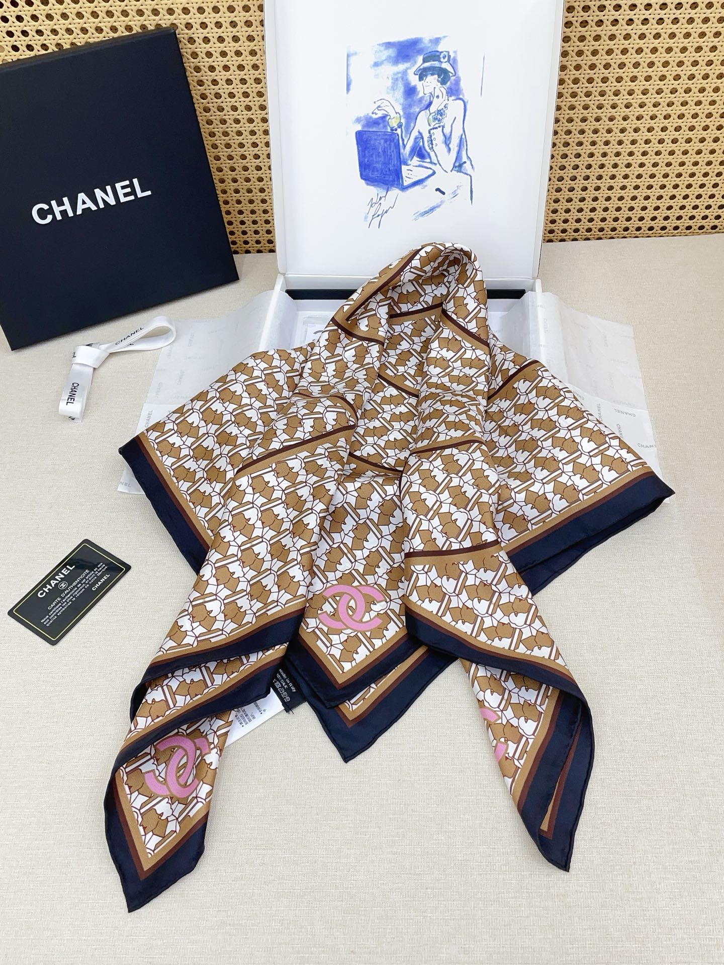 ✨✨【18姆米 双面同色】新款小香‼️美翻了[流泪]最新御用殿堂级极品‼️经典元素图案设计风格❗️美丽至极 真的 上身极
