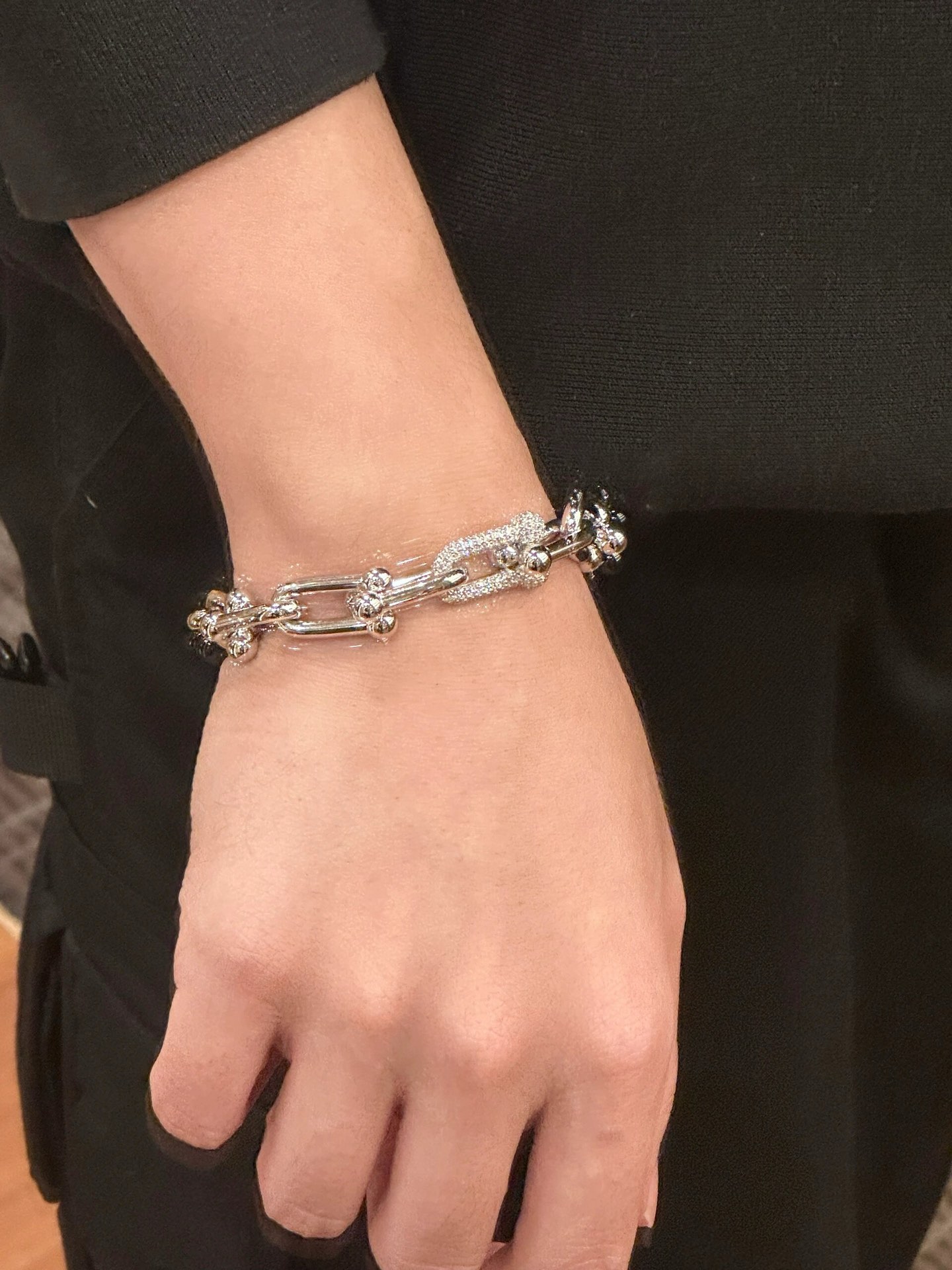 Tiffany & Co. Tiffany&co.hardwear系u形双链环竹节手链