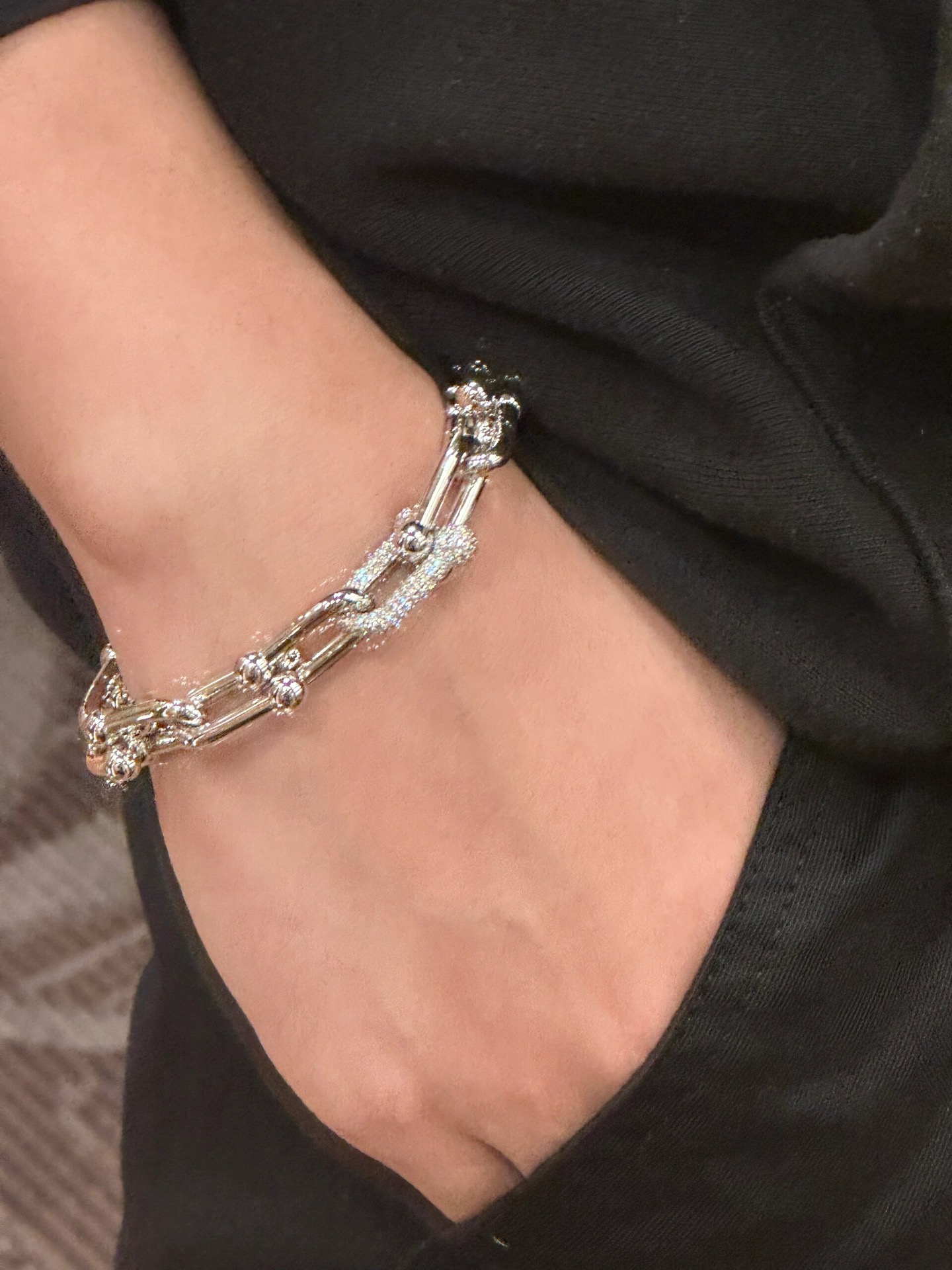 Tiffany & Co. Tiffany&co.hardwear系u形双链环竹节手链
