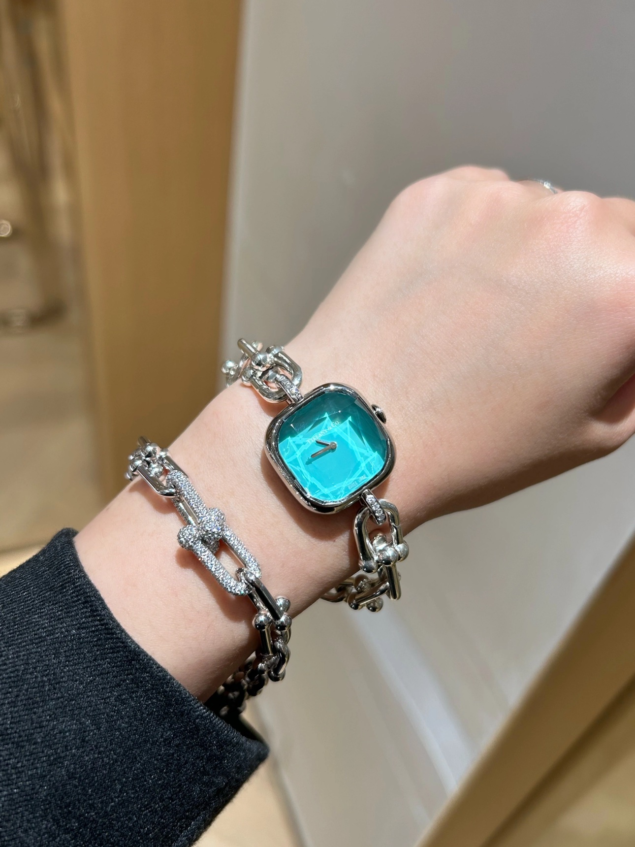 Tiffany & Co. Tiffany&co.hardwear系u形双链环竹节手链