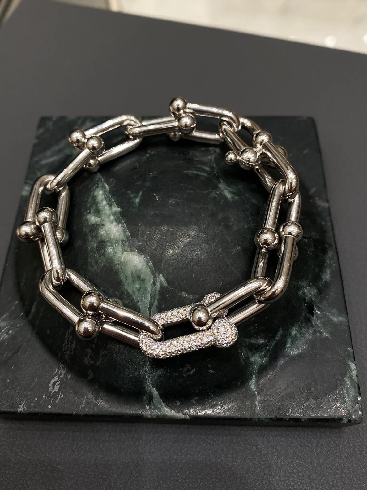 Tiffany & Co. Tiffany&co.hardwear系u形双链环竹节手链