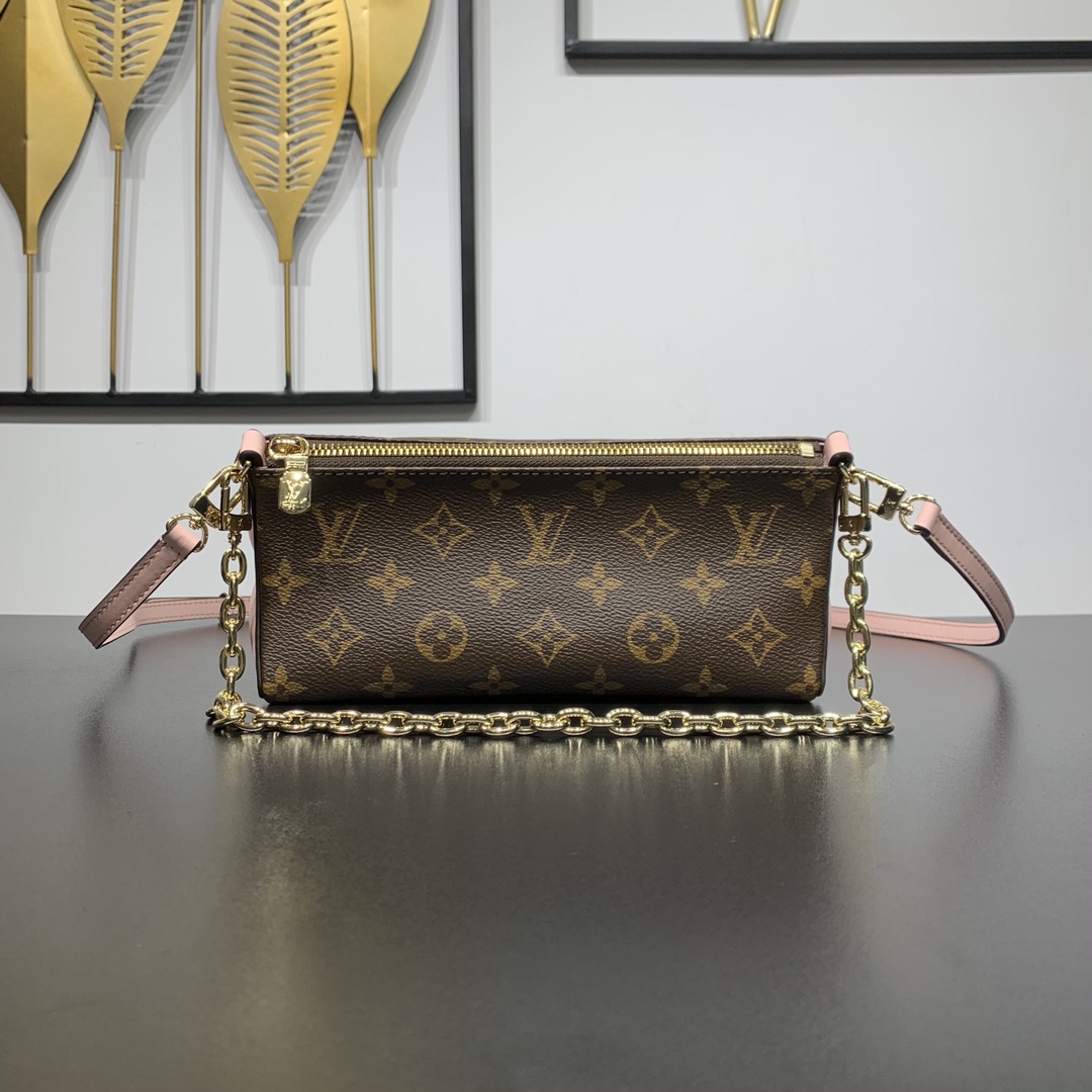 Louis Vuitton 1: 1
 Tassen handtassen Clutches Splijten Monogram Canvas Pouch Kettingen M11303