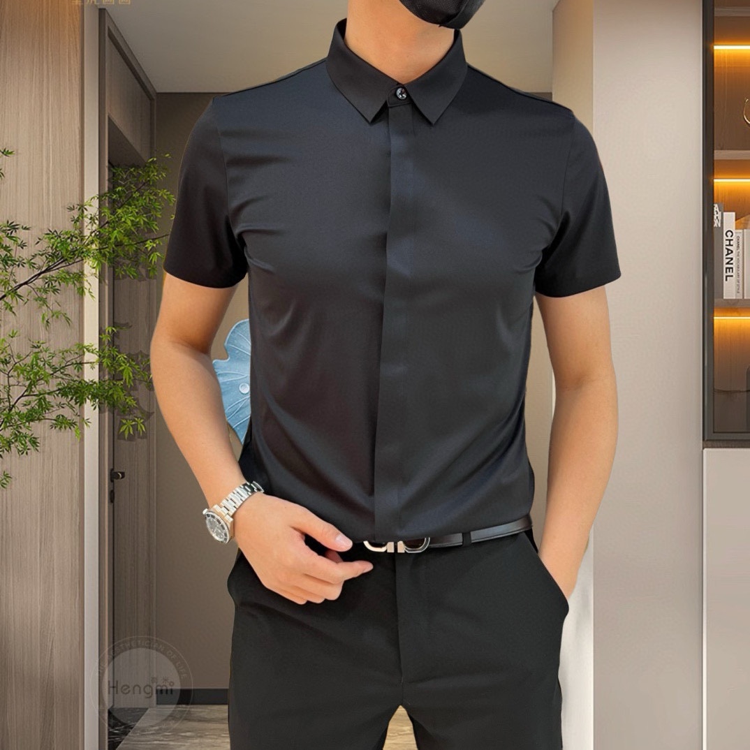 “Armani Amani 2025 Summer Short-Sleeve Shirts: High-End Tailoring and Eastern Aesthetic Design” - 图片 7
