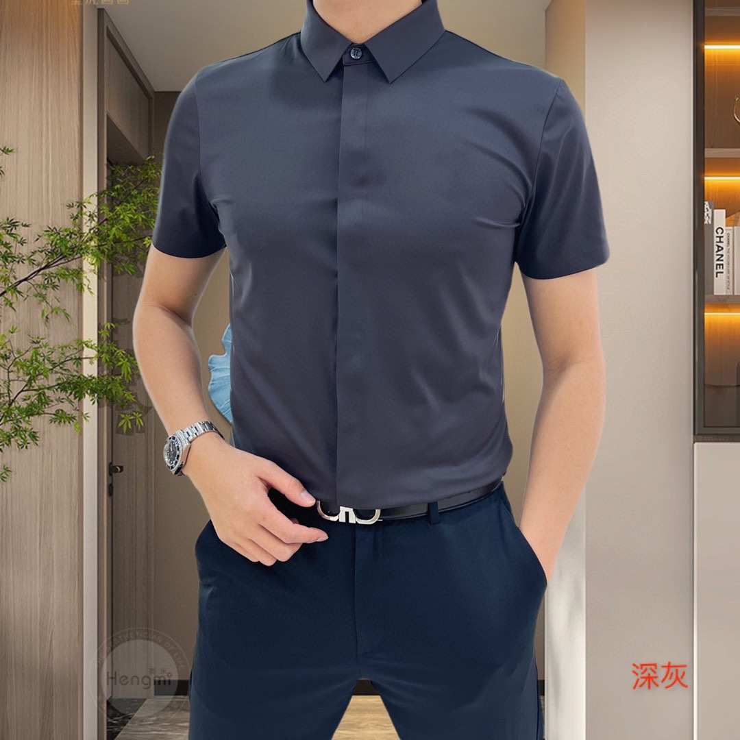 “Armani Amani 2025 Summer Short-Sleeve Shirts: High-End Tailoring and Eastern Aesthetic Design” - 图片 5