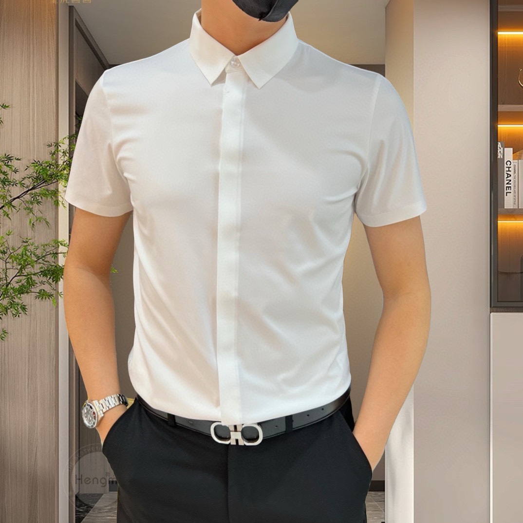 “Armani Amani 2025 Summer Short-Sleeve Shirts: High-End Tailoring and Eastern Aesthetic Design” - 图片 6