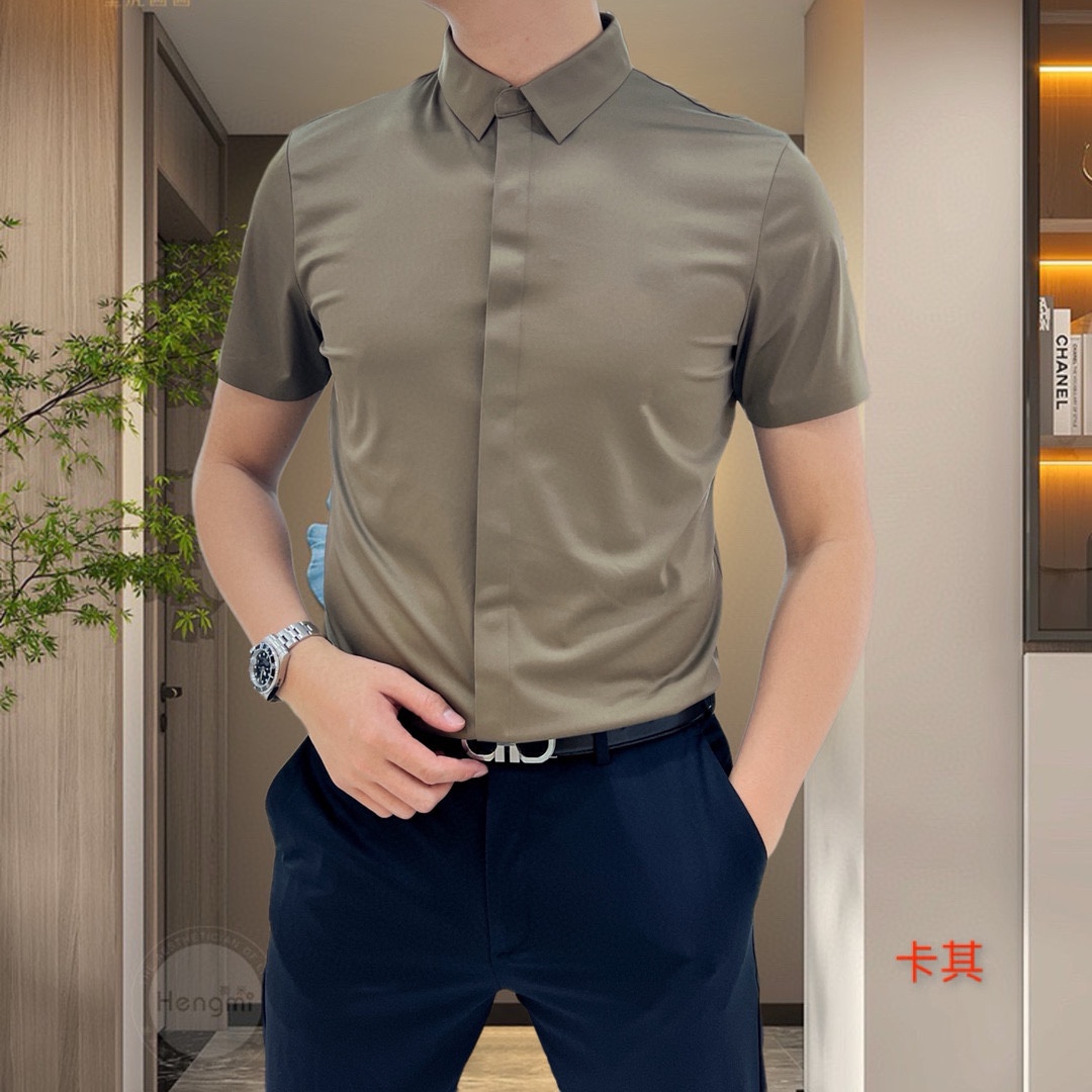 “Armani Amani 2025 Summer Short-Sleeve Shirts: High-End Tailoring and Eastern Aesthetic Design” - 图片 3