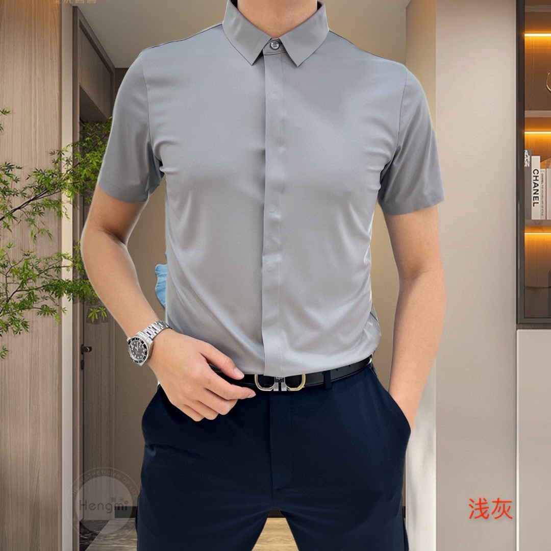 “Armani Amani 2025 Summer Short-Sleeve Shirts: High-End Tailoring and Eastern Aesthetic Design” - 图片 1