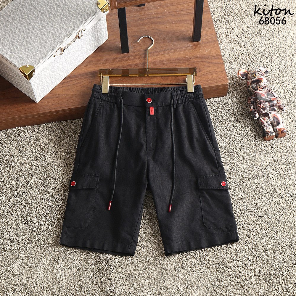 “Kiton 25SS Summer Shorts: High-quality Cotton, Fashionable Comfort, Classic Logo, Various Sizes” - 图片 3