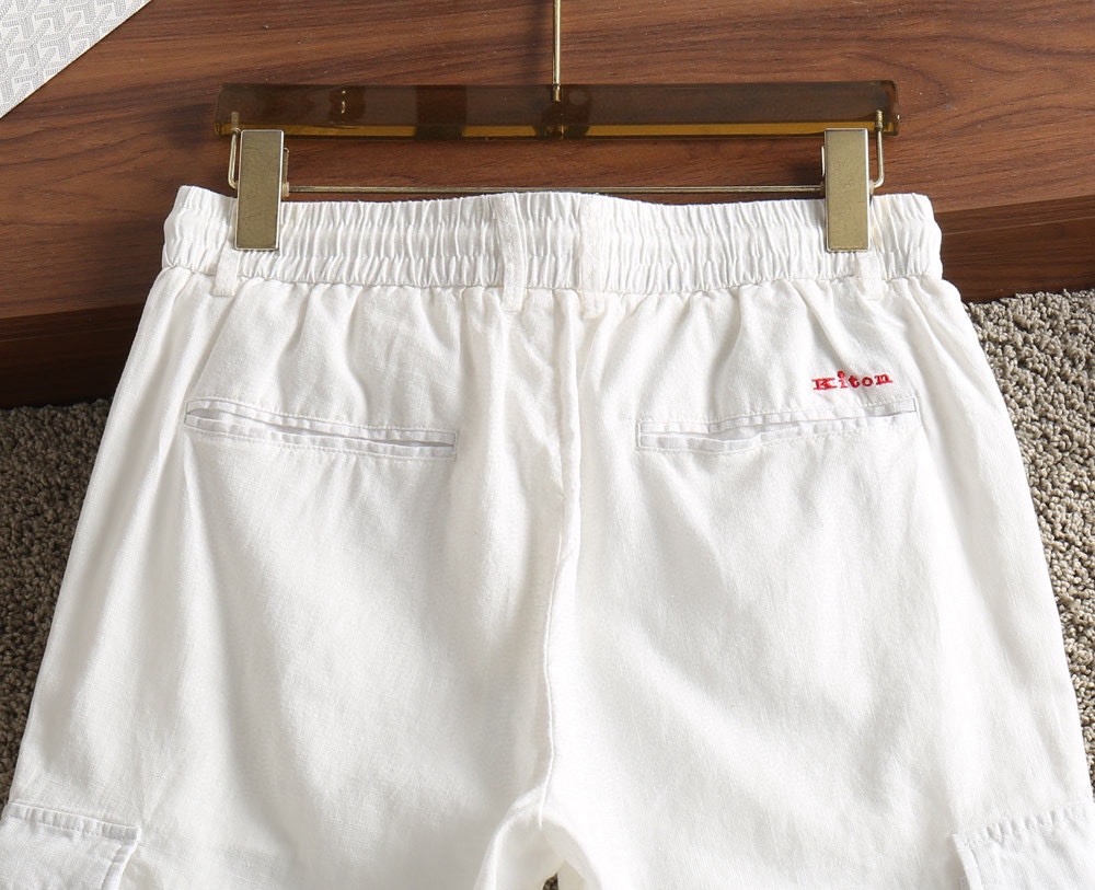 “Kiton 25SS Summer Shorts: High-quality Cotton, Fashionable Comfort, Classic Logo, Various Sizes” - 图片 7