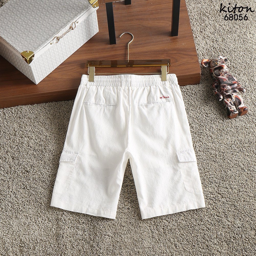 “Kiton 25SS Summer Shorts: High-quality Cotton, Fashionable Comfort, Classic Logo, Various Sizes” - 图片 5