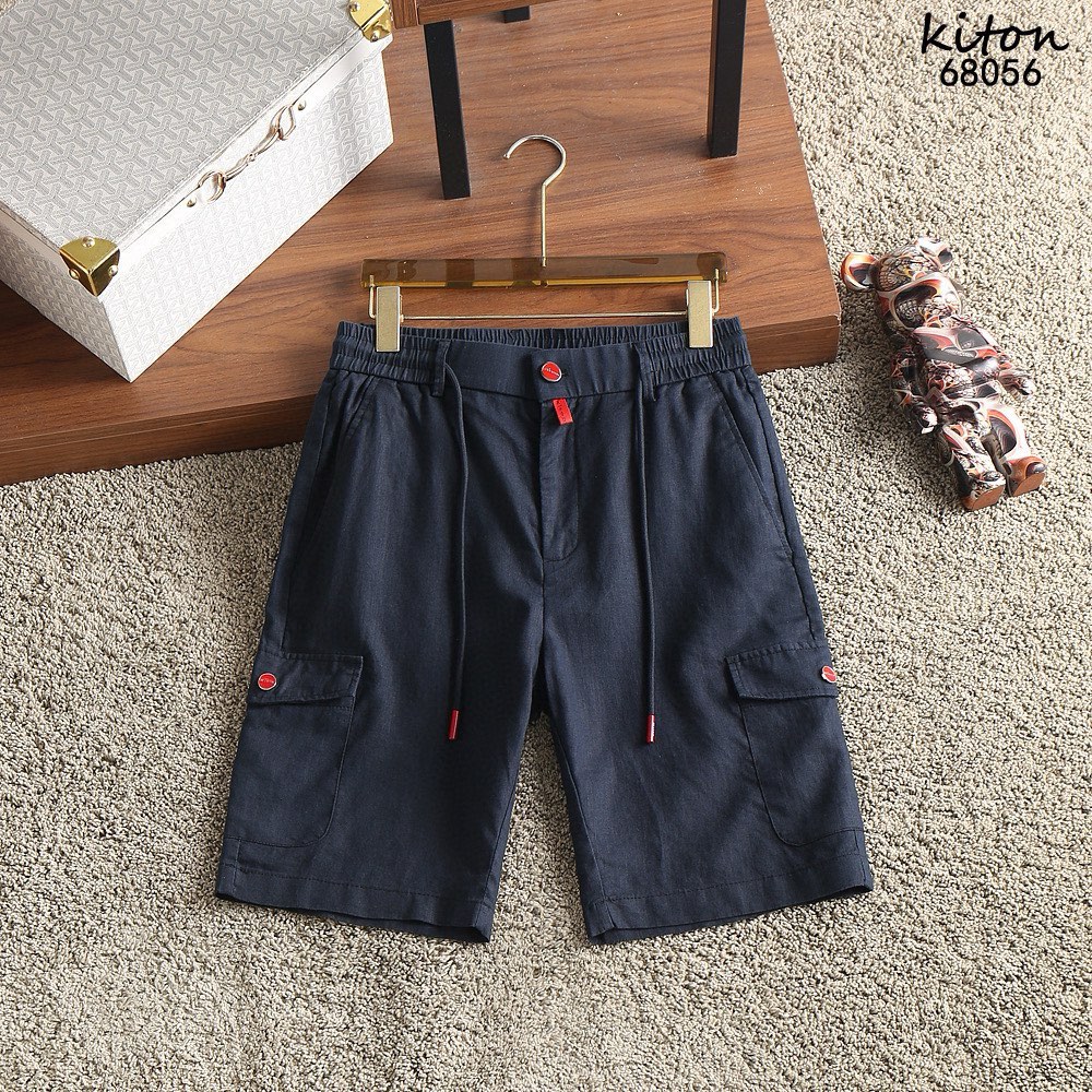 “Kiton 25SS Summer Shorts: High-quality Cotton, Fashionable Comfort, Classic Logo, Various Sizes” - 图片 2