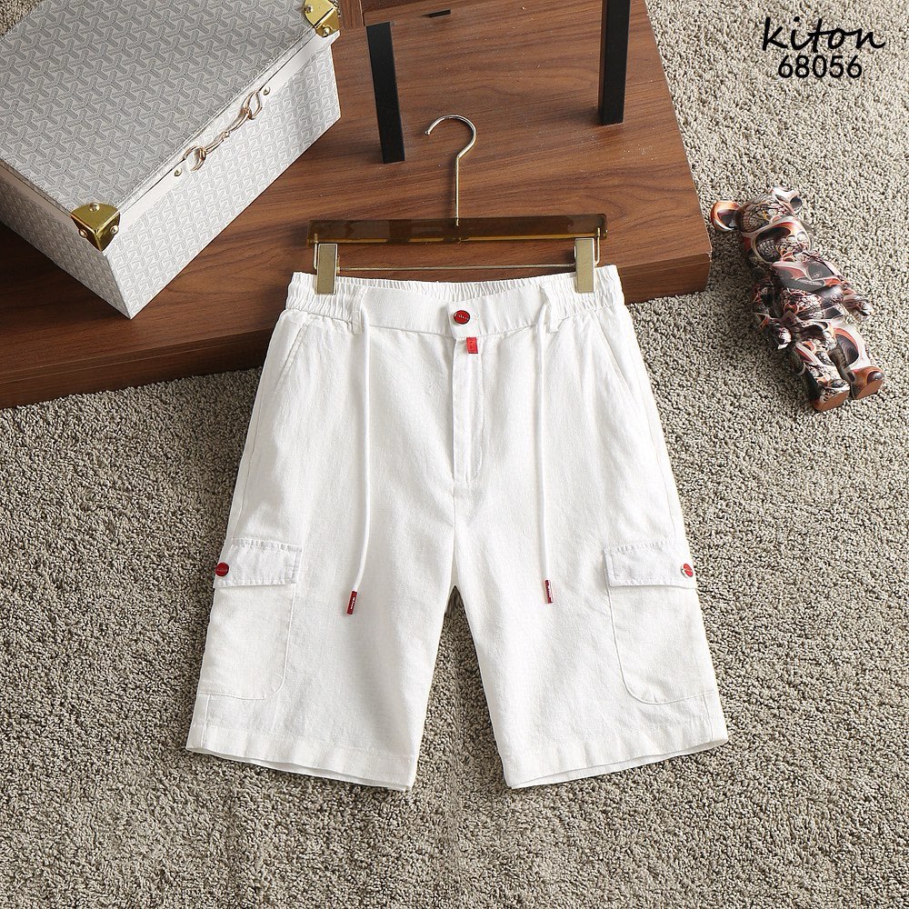 “Kiton 25SS Summer Shorts: High-quality Cotton, Fashionable Comfort, Classic Logo, Various Sizes” - 图片 4