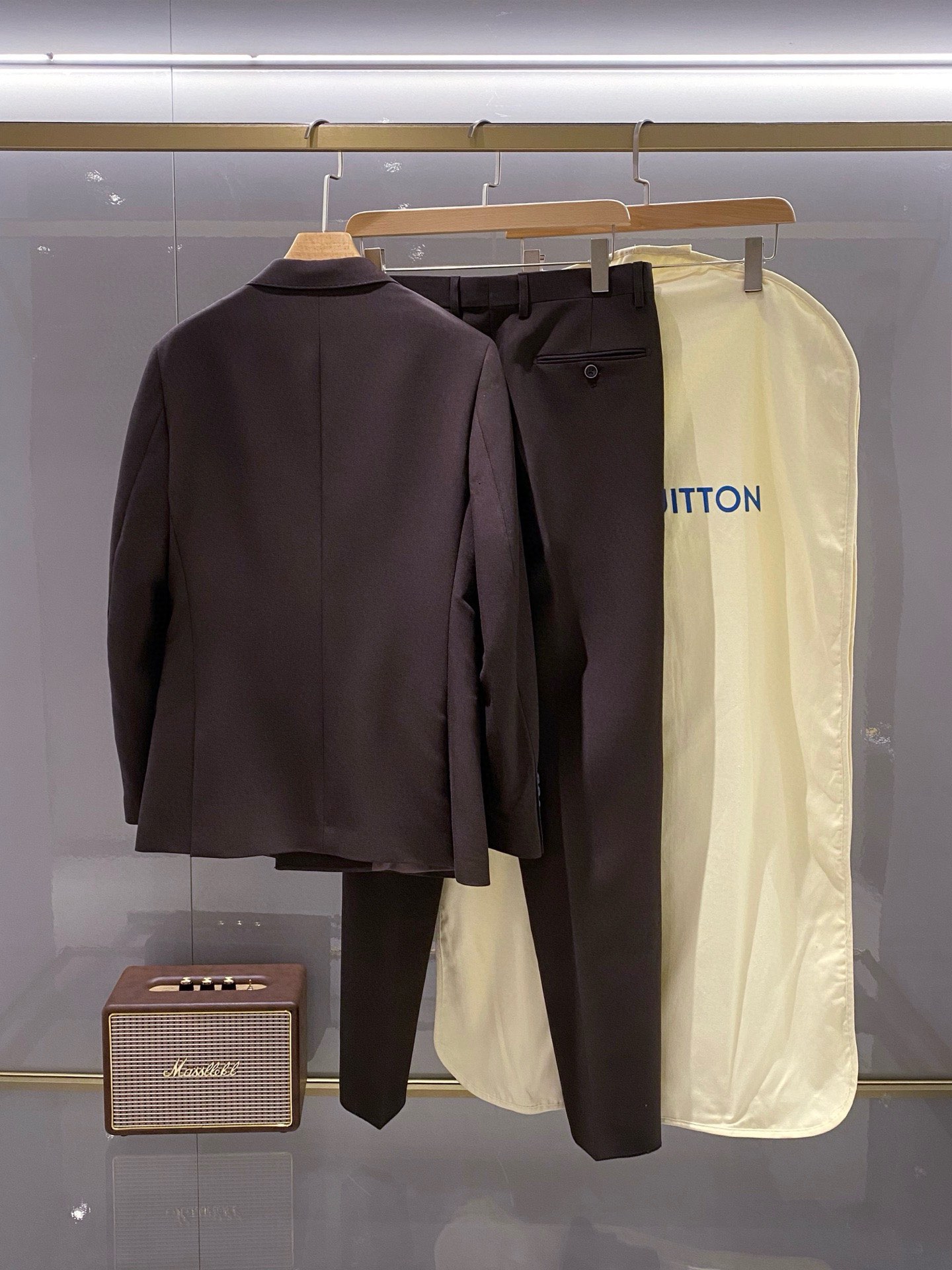 LV驴家 咖色双排扣套西 25Fw秋冬季新款咖色套装西服西装套装 -Loui*s男士套西潮流时尚的职场风