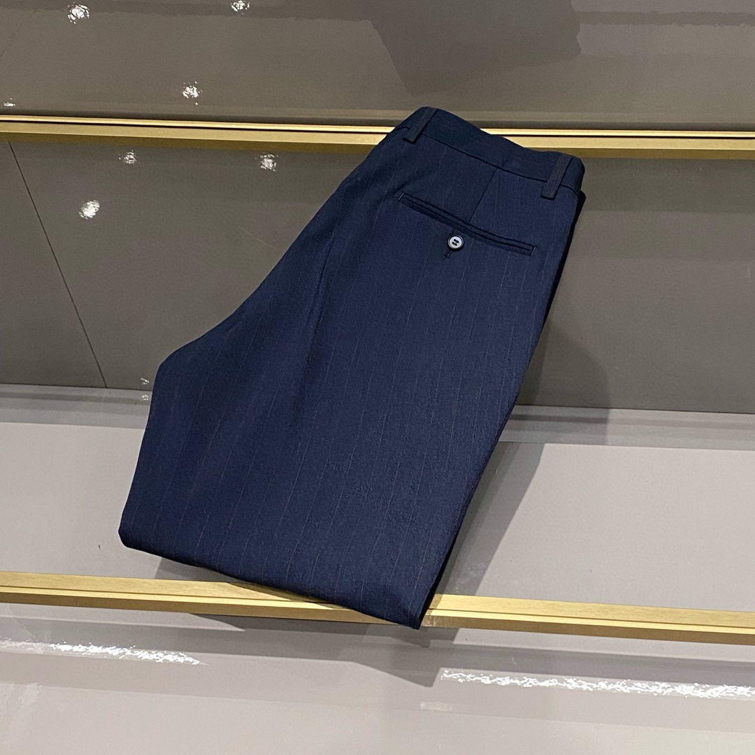 lP🆕诺悠翩雅 蓝色条纹套西 25Fw秋冬季新款条纹套装西服西装套装 -Loro Pian*a男士套西潮