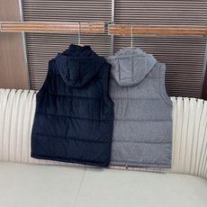 BC Brunello Cucinelli/布鲁内洛·库奇内利 25新品秋冬羊毛混纺可脱卸连帽立领棉无袖 BC Brunello Cucinelli/布鲁内洛·库奇内利 25新品秋冬羊毛混纺可脱卸连帽立领棉无袖