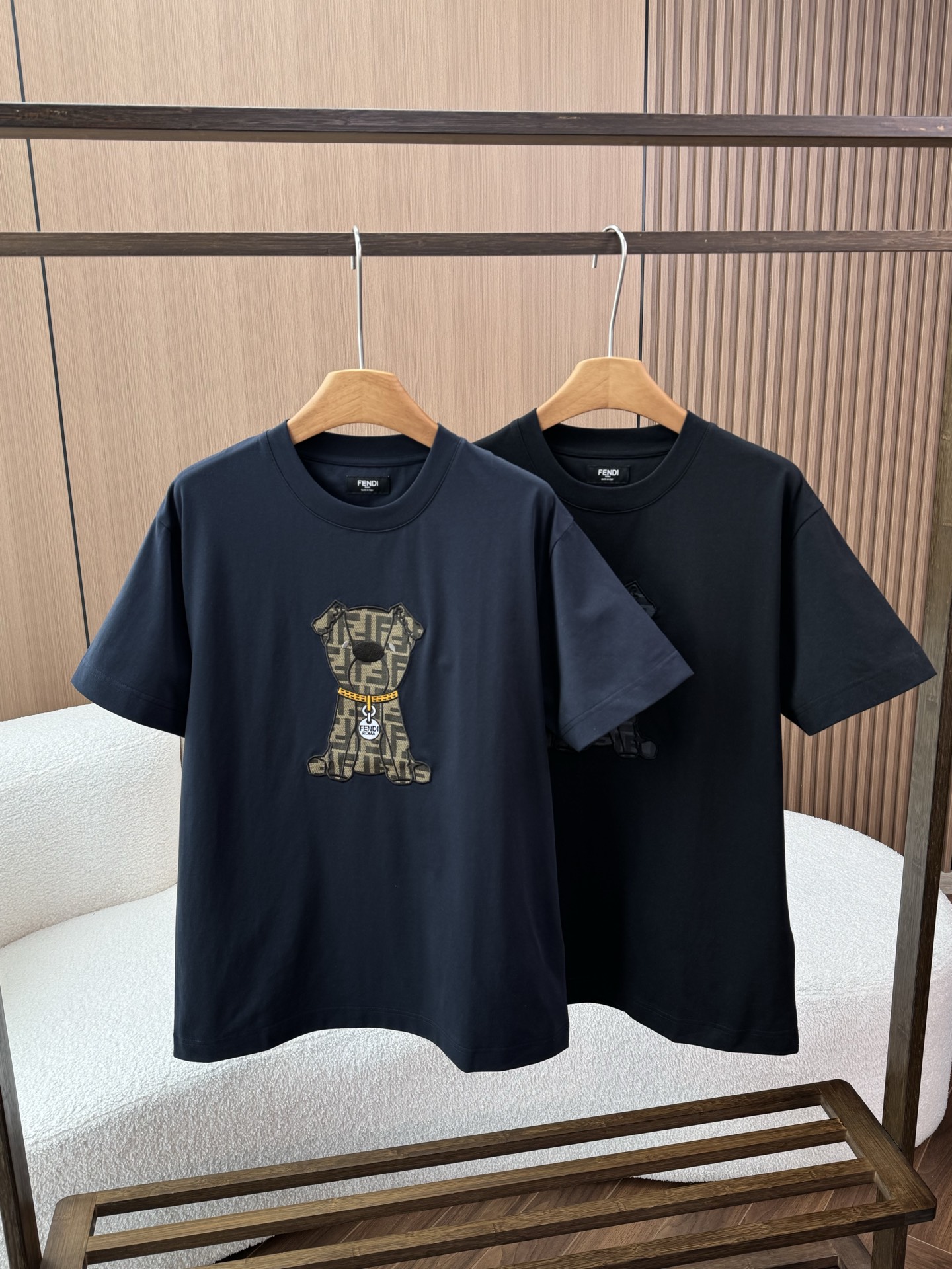 Fendi/芬迪 2026新款短袖棕色FF提花小狗棉质圆领休闲T恤✔️这是FENDI 2026春夏系列的