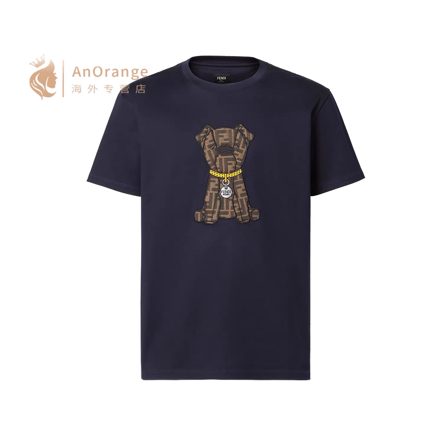 Fendi/芬迪 2026新款短袖棕色FF提花小狗棉质圆领休闲T恤✔️这是FENDI 2026春夏系列的