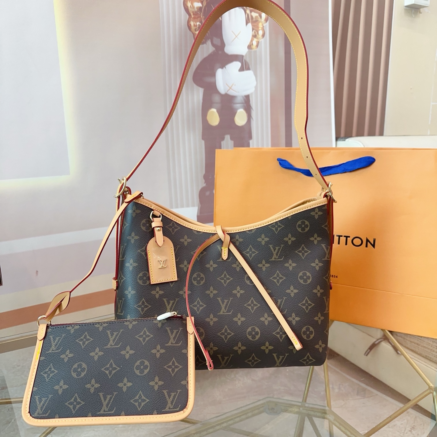 Folding Gift Box + Airplane Box Lv Carryall New Commuter Bag Colorful ...