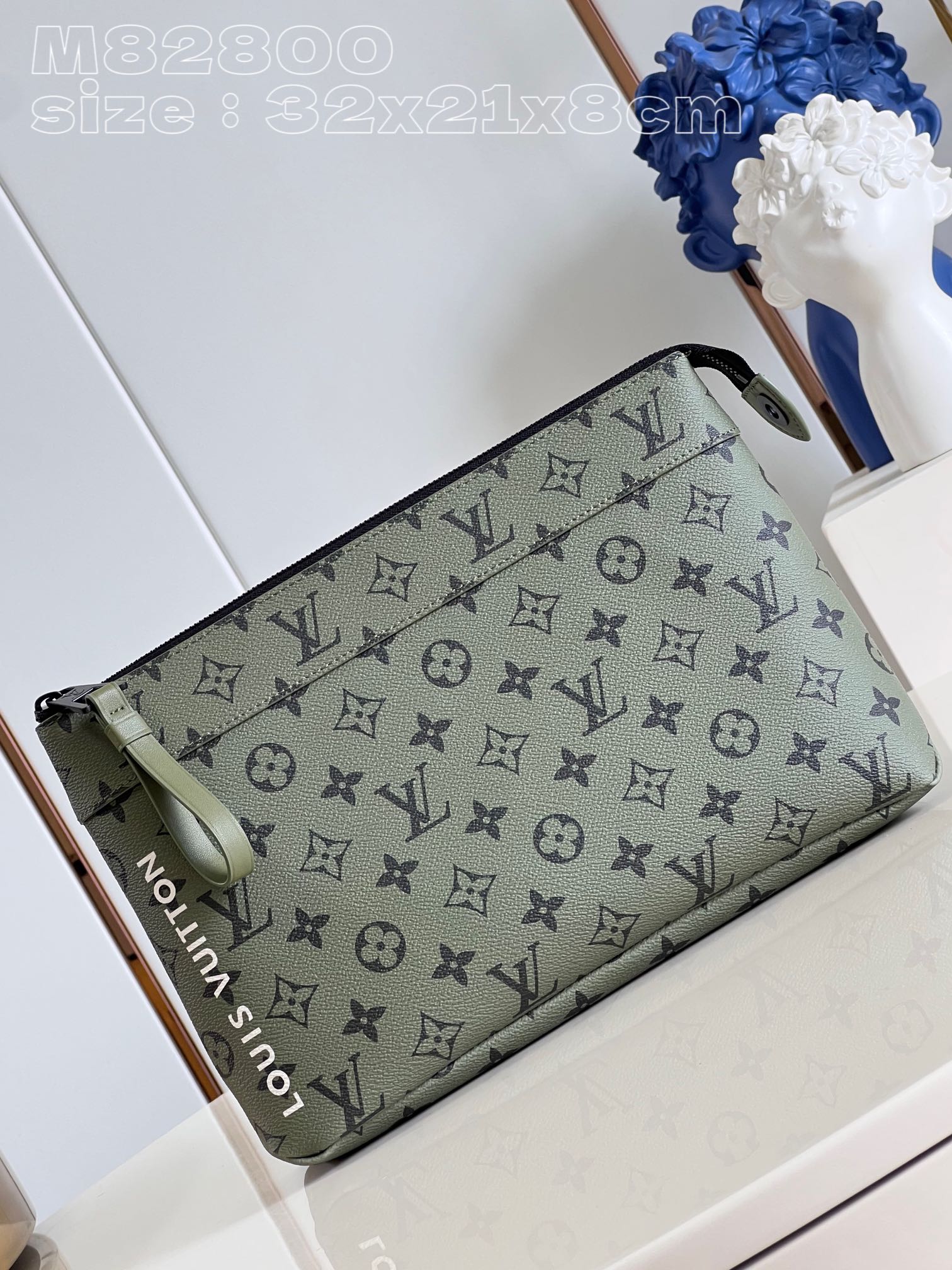 Best AAA+
 Louis Vuitton Bags Handbags Green Monogram Canvas Pochette M82800