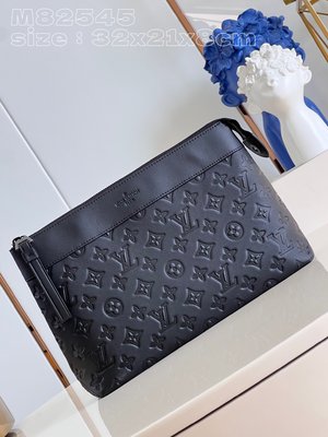 Louis Vuitton Clutches & Pouch Bags Black Cowhide Pochette M82545