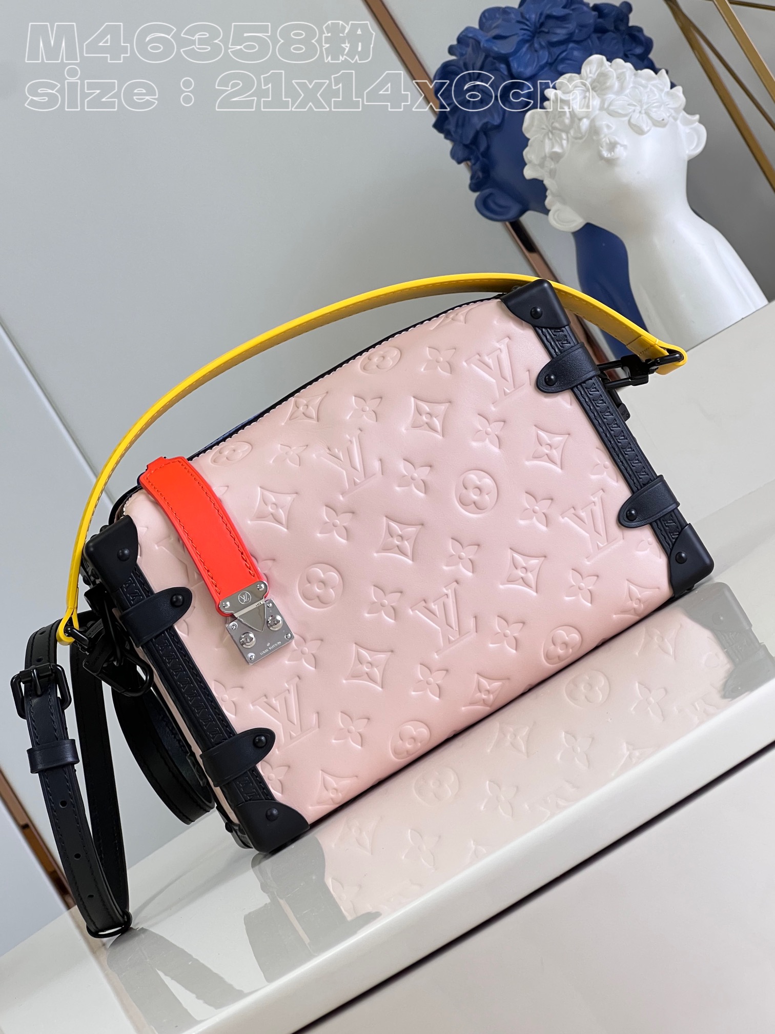 Best Fake
 Louis Vuitton LV Petite Malle Bags Handbags Pink Cowhide M46358