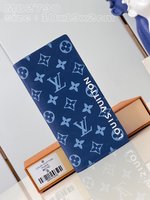 Good
 Louis Vuitton Wallet Blue Splicing Monogram Canvas M82790