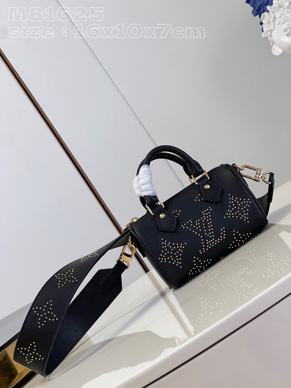 AAA+ Louis Vuitton LV Speedy Bags Handbags Black Cowhide M81625