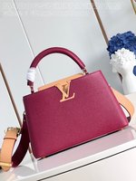 Buy Sell
 Louis Vuitton LV Capucines Bags Handbags Brown Burgundy Red Yellow Calfskin Cowhide M48865