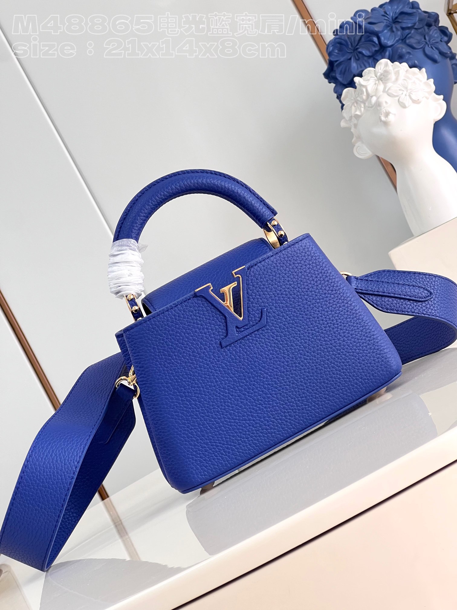 Louis Vuitton LV Capucines Bags Handbags Shop the Best High Quality
 Blue Calfskin Cowhide Mini M48865