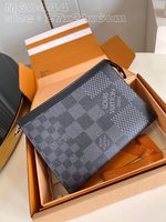 Louis Vuitton Clutches & Pouch Bags Damier Graphite Canvas Pochette N60444